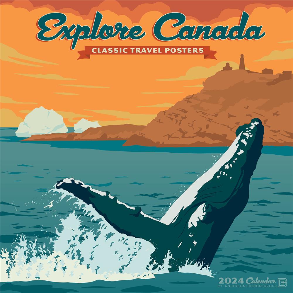 9781549233463 Explore Canada Travel Posters 2024 Wall Calendar