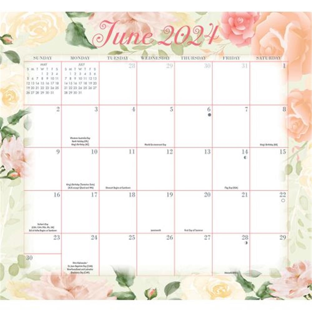 Floral 2024 Jumbo Magic Grip Wall Calendar product image