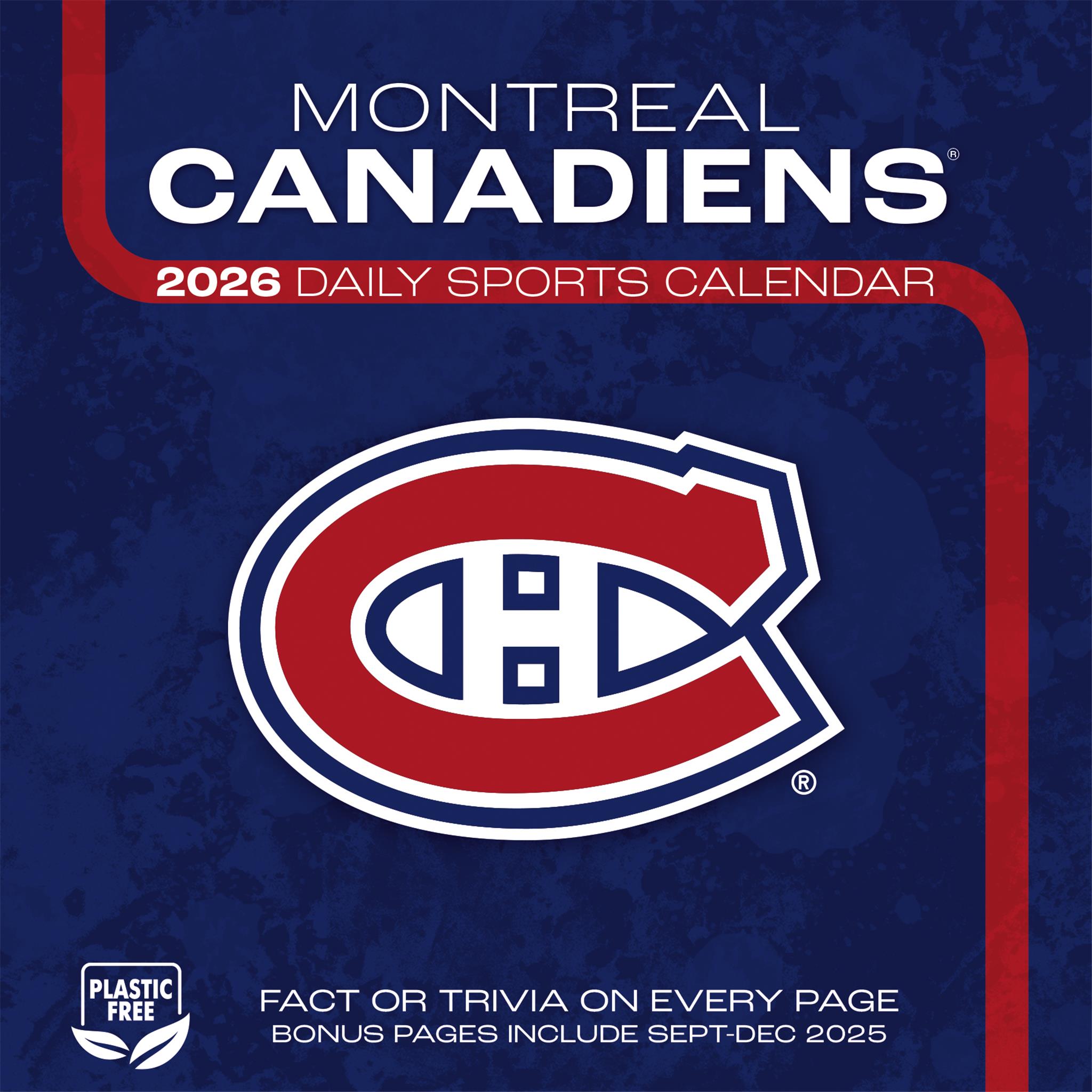 NHL Montreal Canadiens 2026 Box Calendar