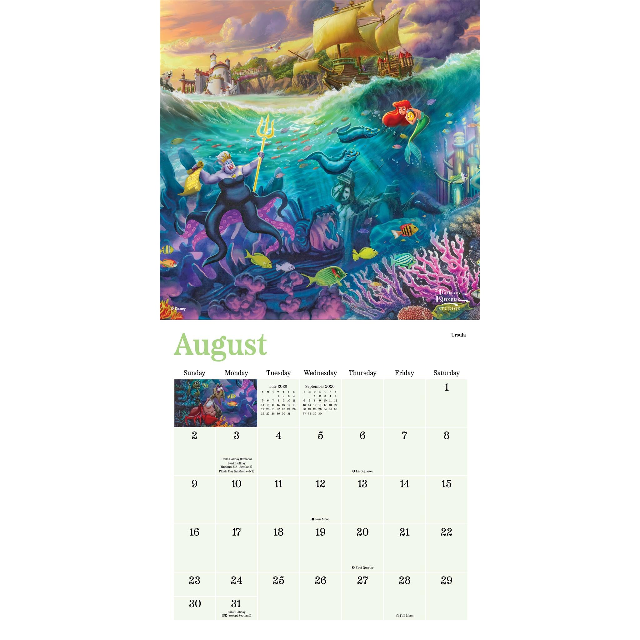 Kinkade Disney Dreams Collection 2026 Mini Calendar