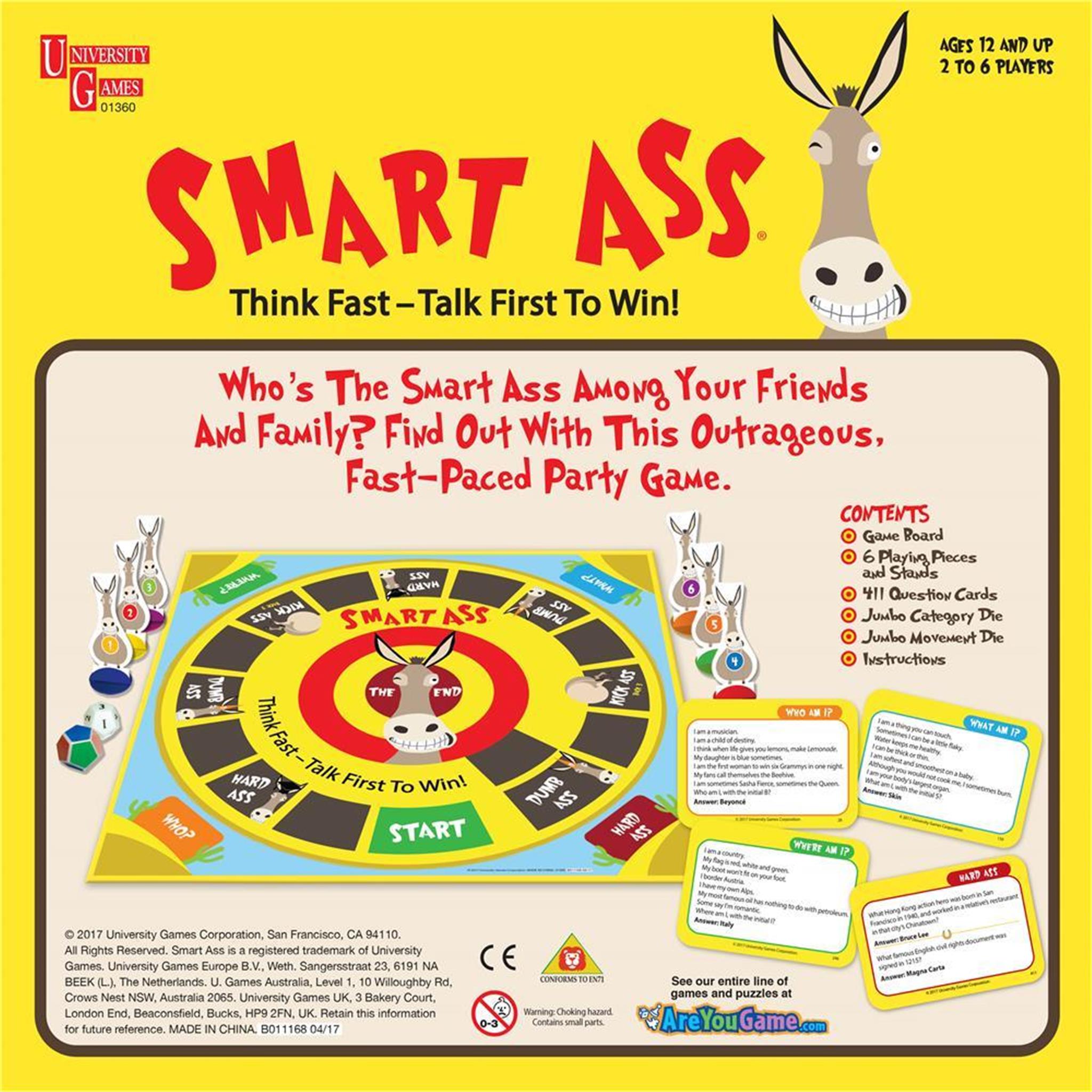 Smart Ass Board Game - Calendar Club Canada