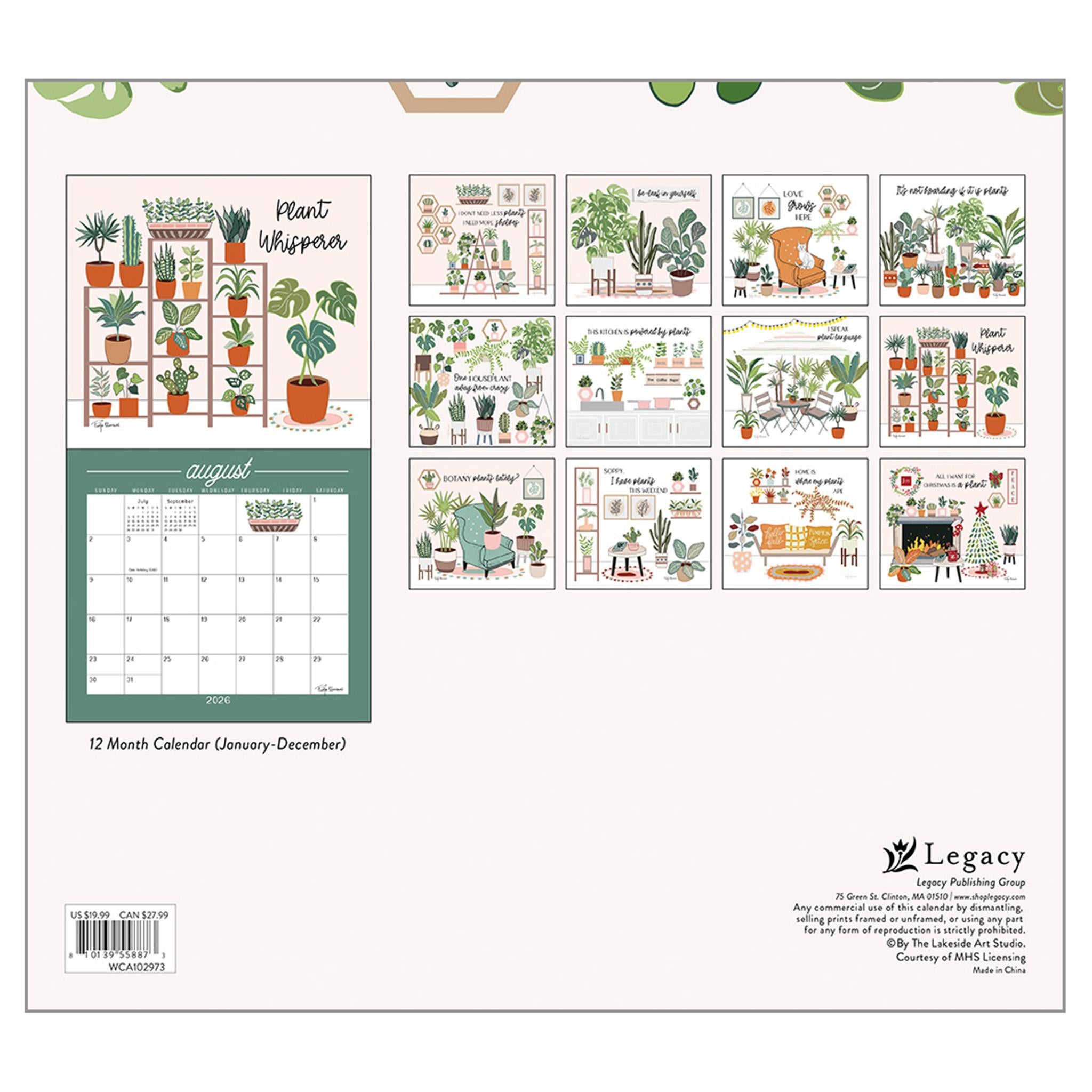 Plant Lady 2026 Deluxe Wall Calendar - Online Only