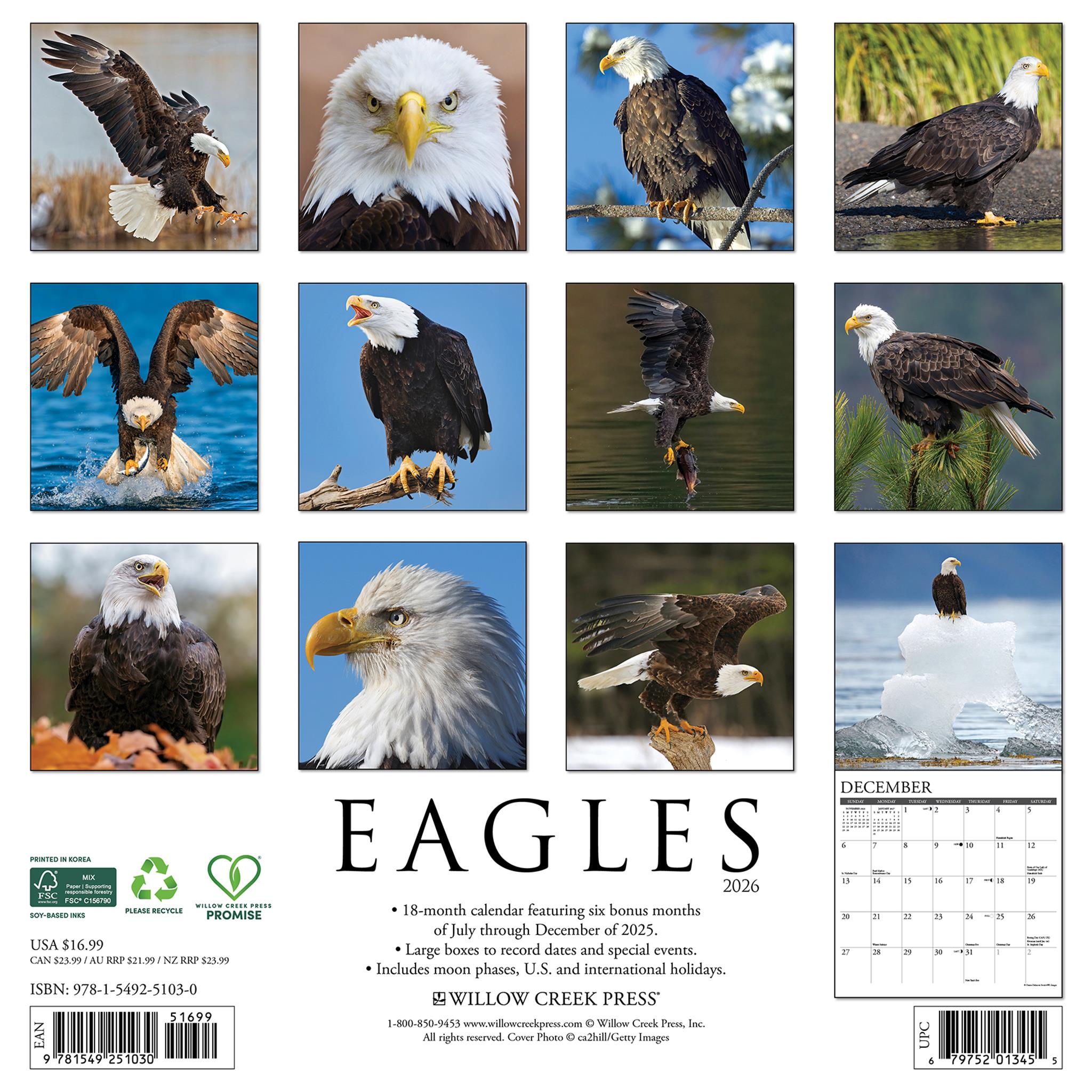 Eagles 2026 Wall Calendar - Online Only