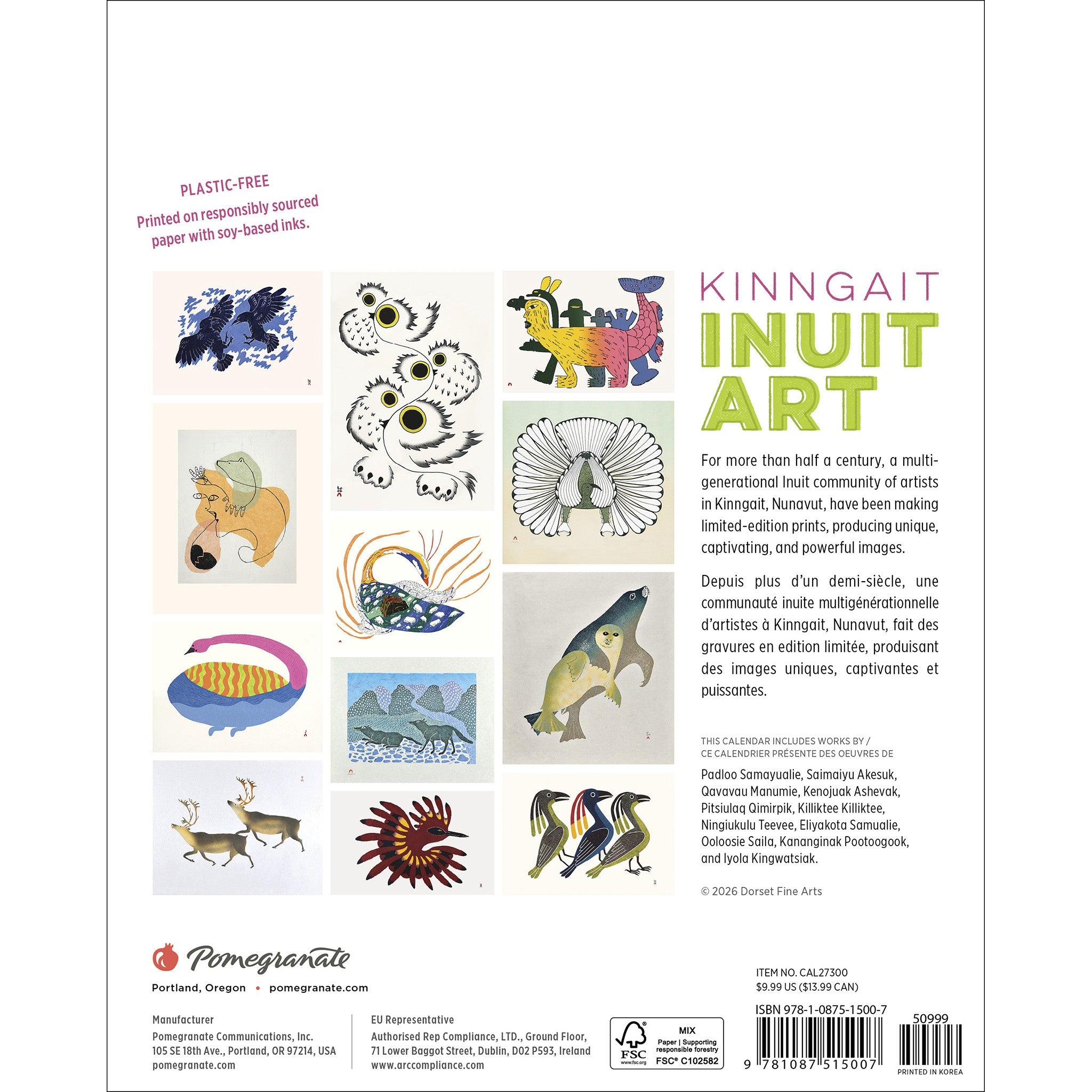 Inuit Art Cape Dorset 2027 Mini Calendar