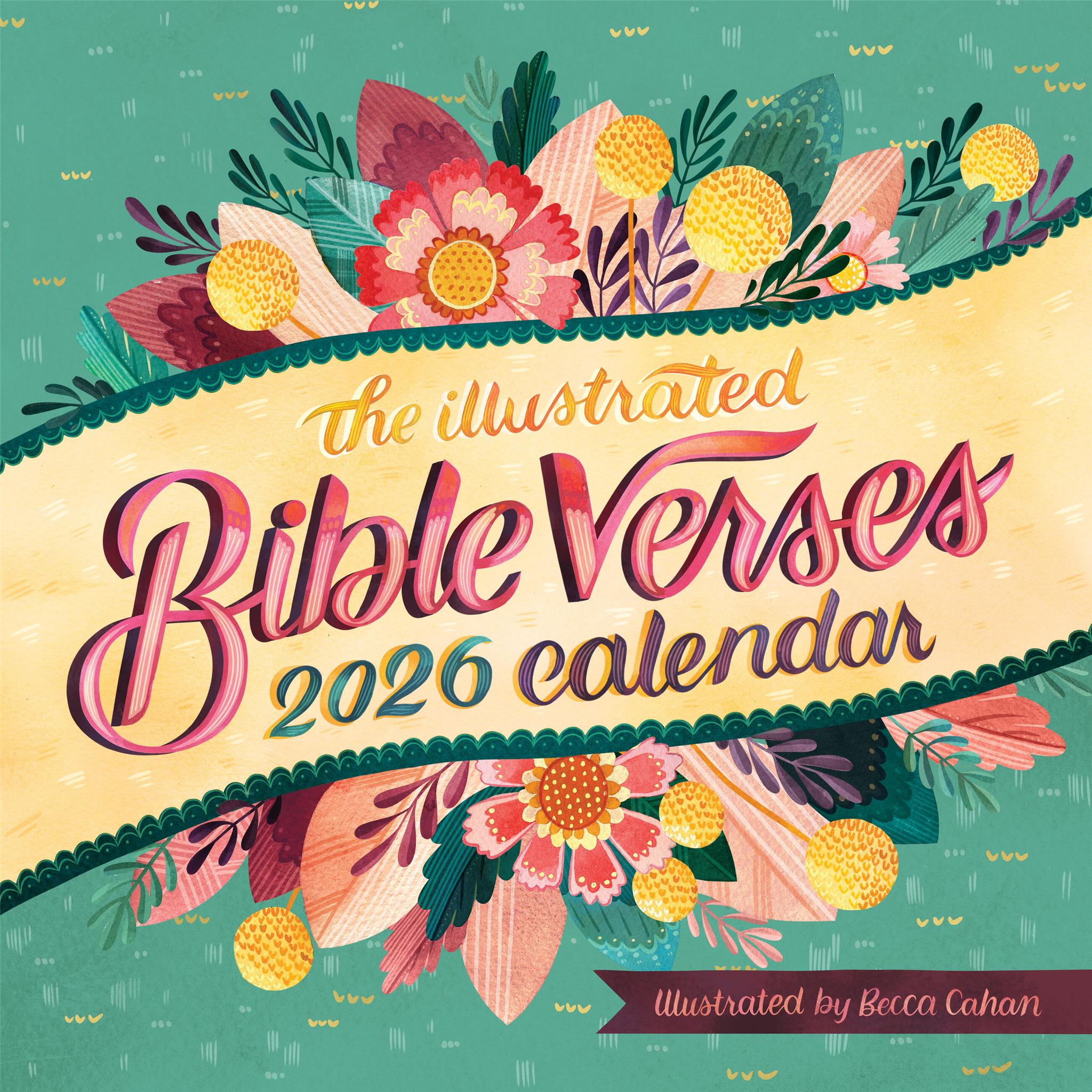 Bible Verses Illustrated 2026 Wall Calendar