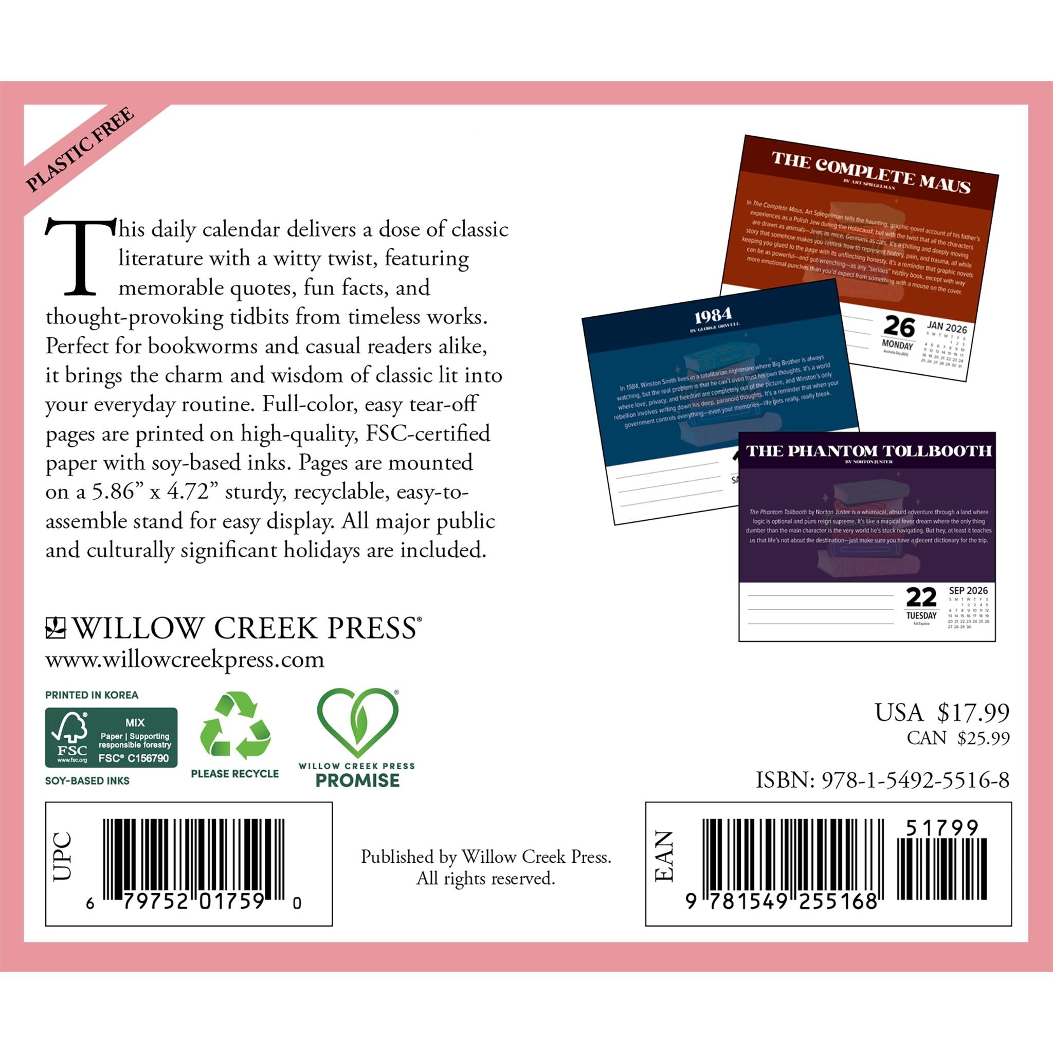 Cover To Cover 2026 Box Calendar - Online Only