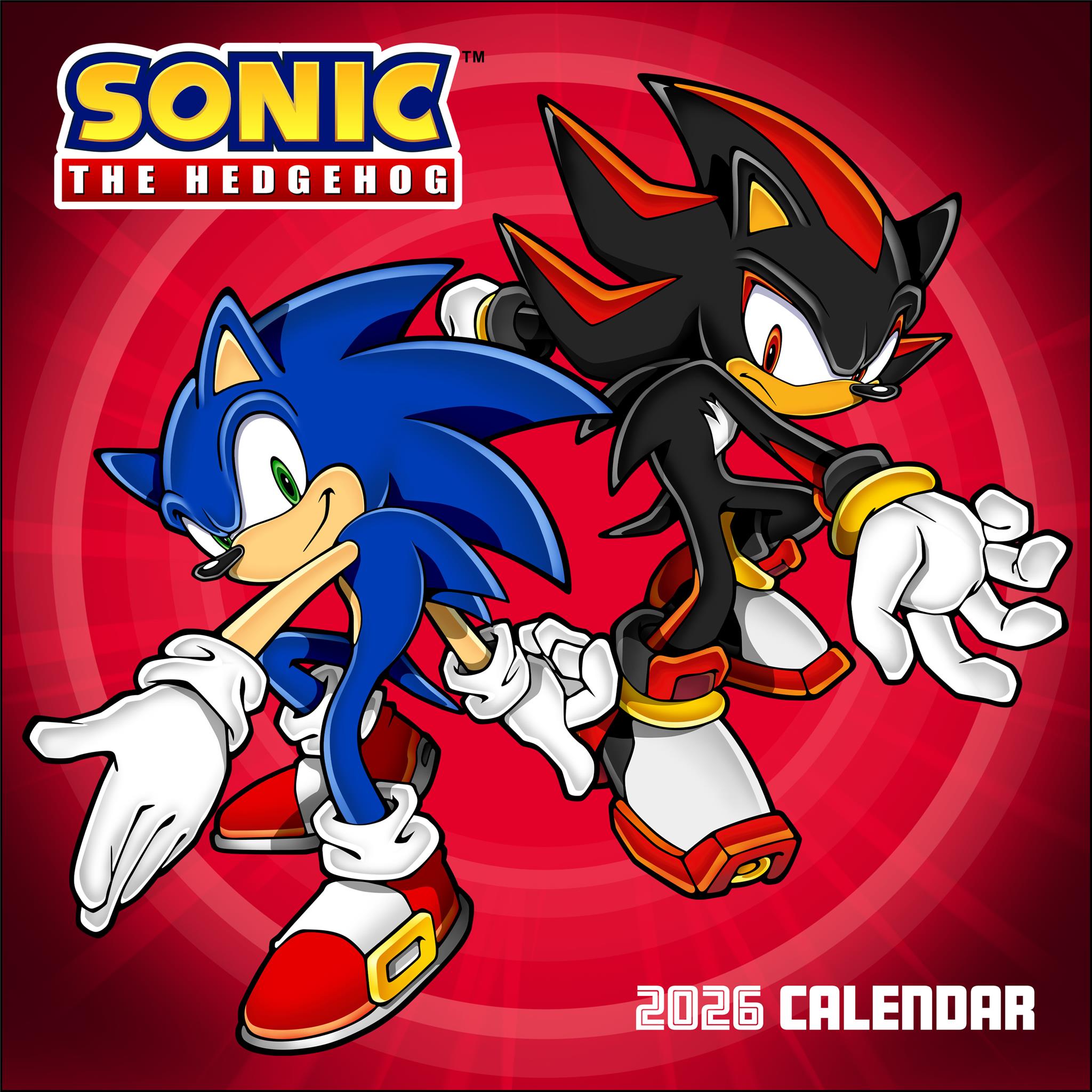 Sonic The Hedgehog 2026 Wall Calendar