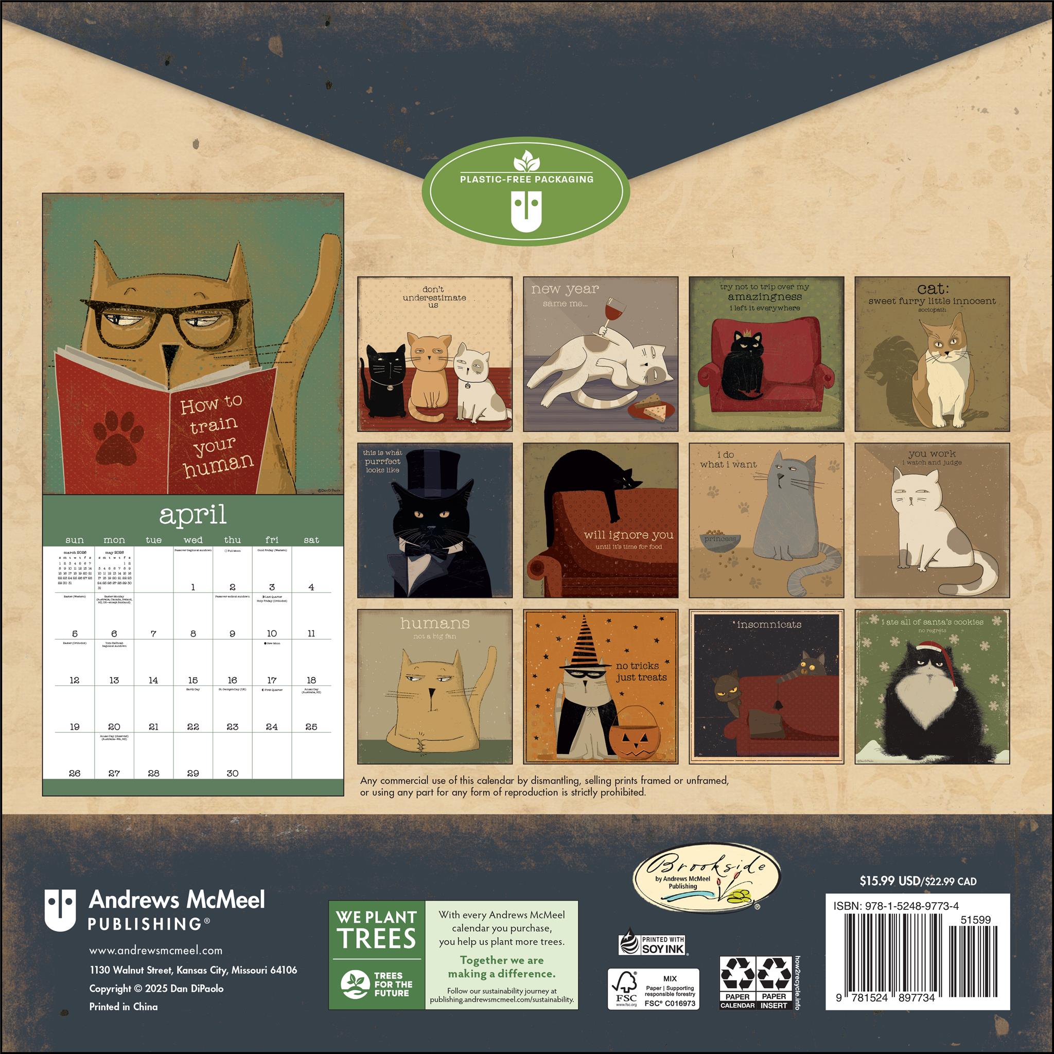 Year Of Snarky Cats 2026 Wall Calendar
