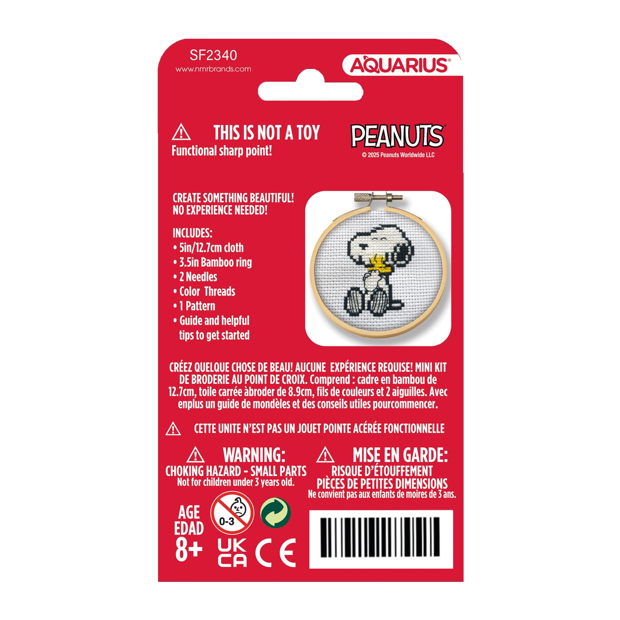 Peanuts Snoopy & Woodstock Hug Cross Stitch Embroidery Kit
