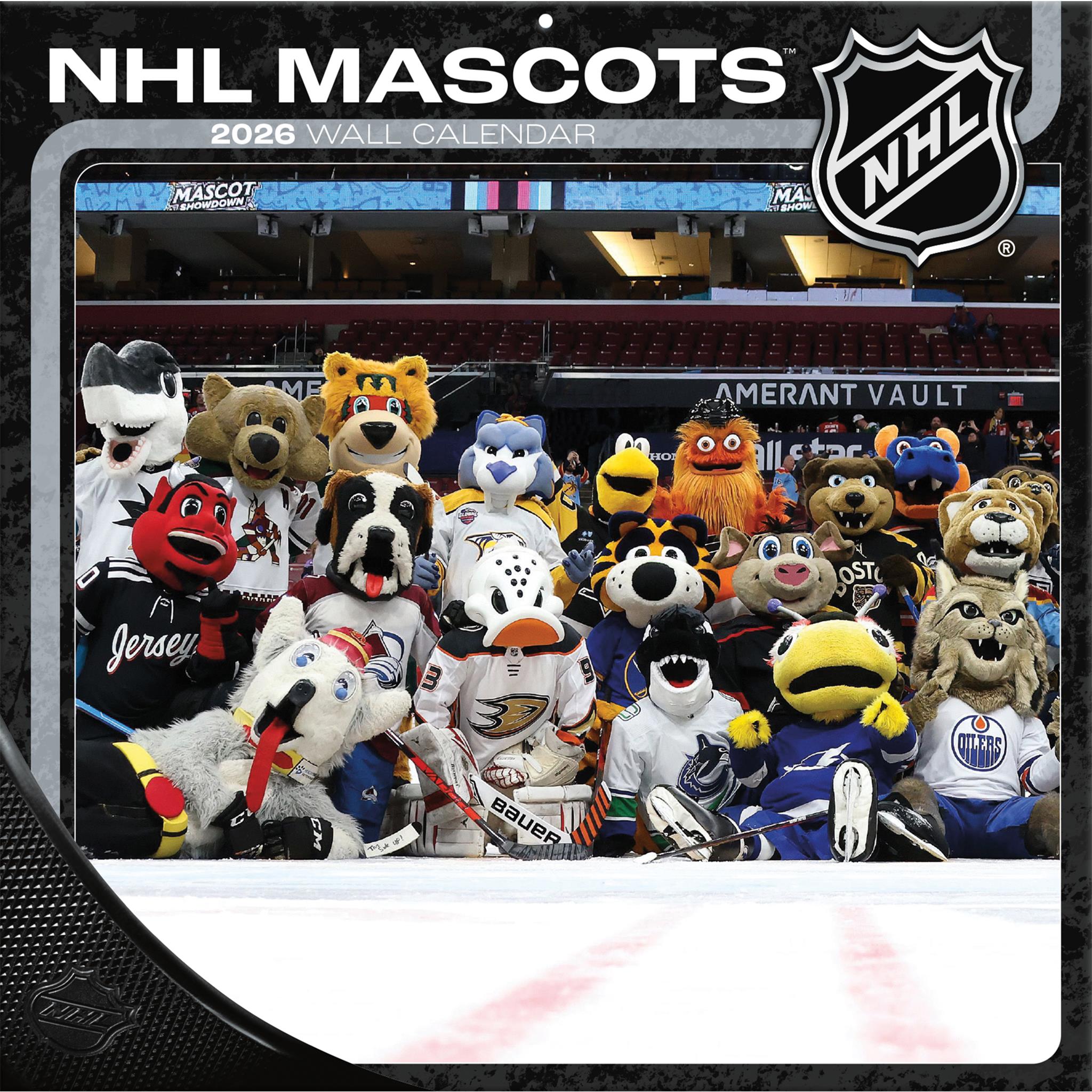 NHL Mascot 2026 Wall Calendar
