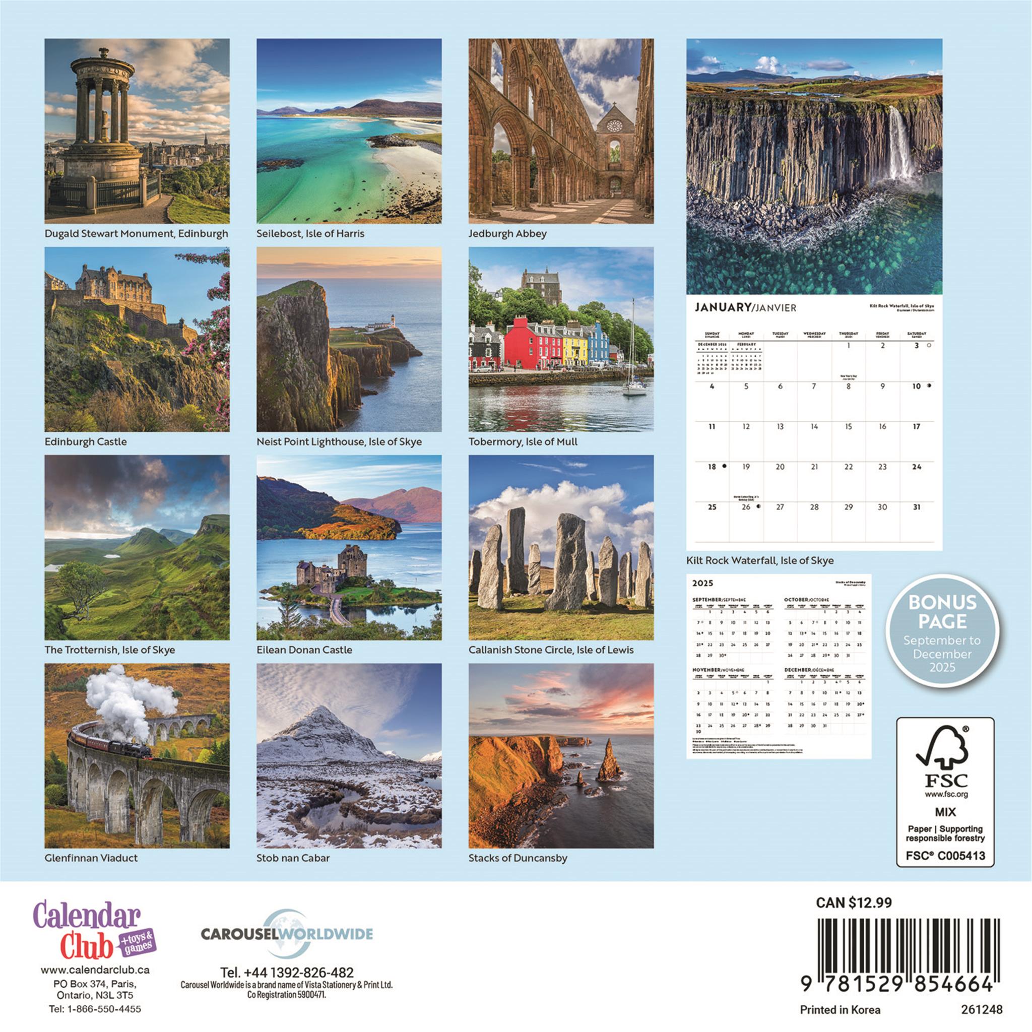 Scotland 2026 Mini Calendar