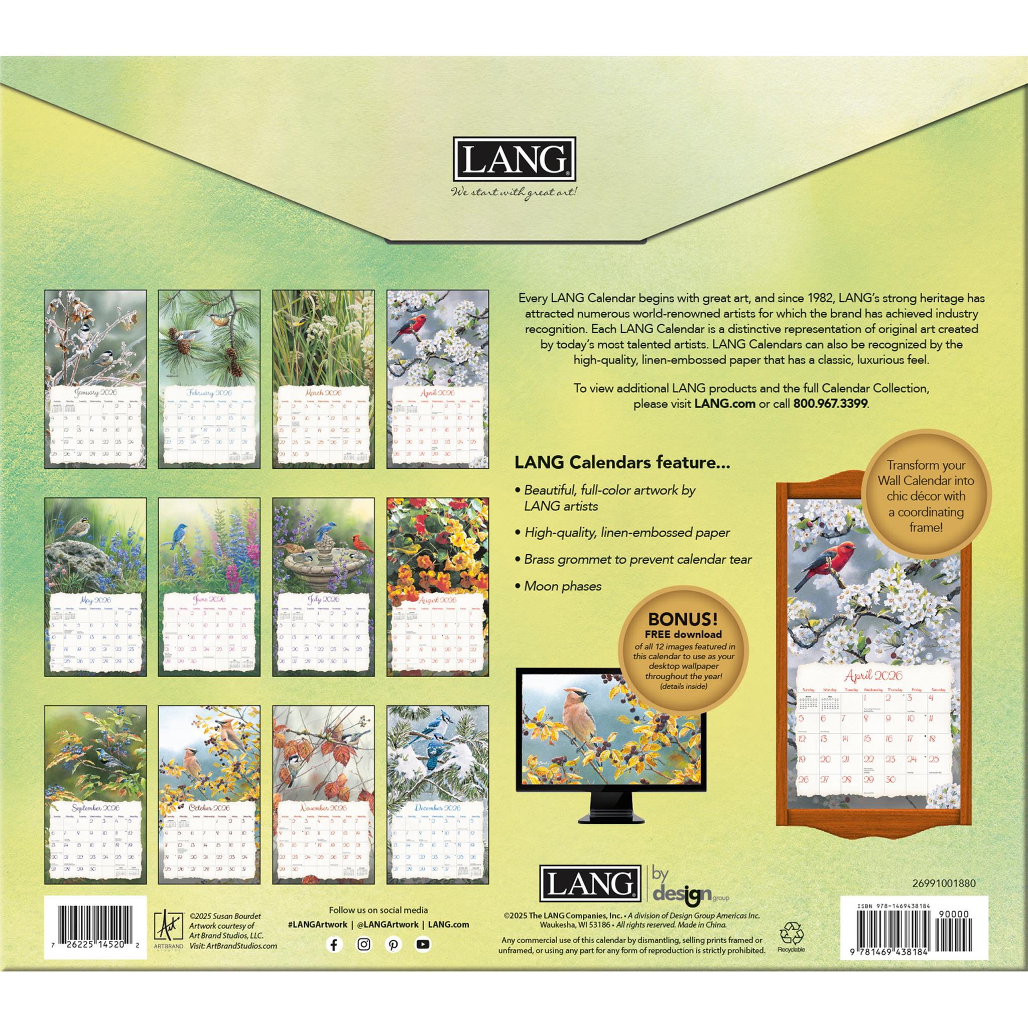 Songbirds 2026 Deluxe Wall Calendar