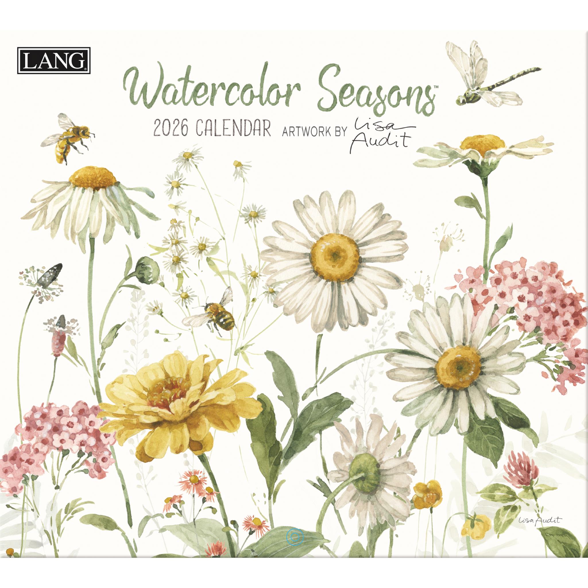 Watercolor Seasons 2026 Wall Calendar - Online Only