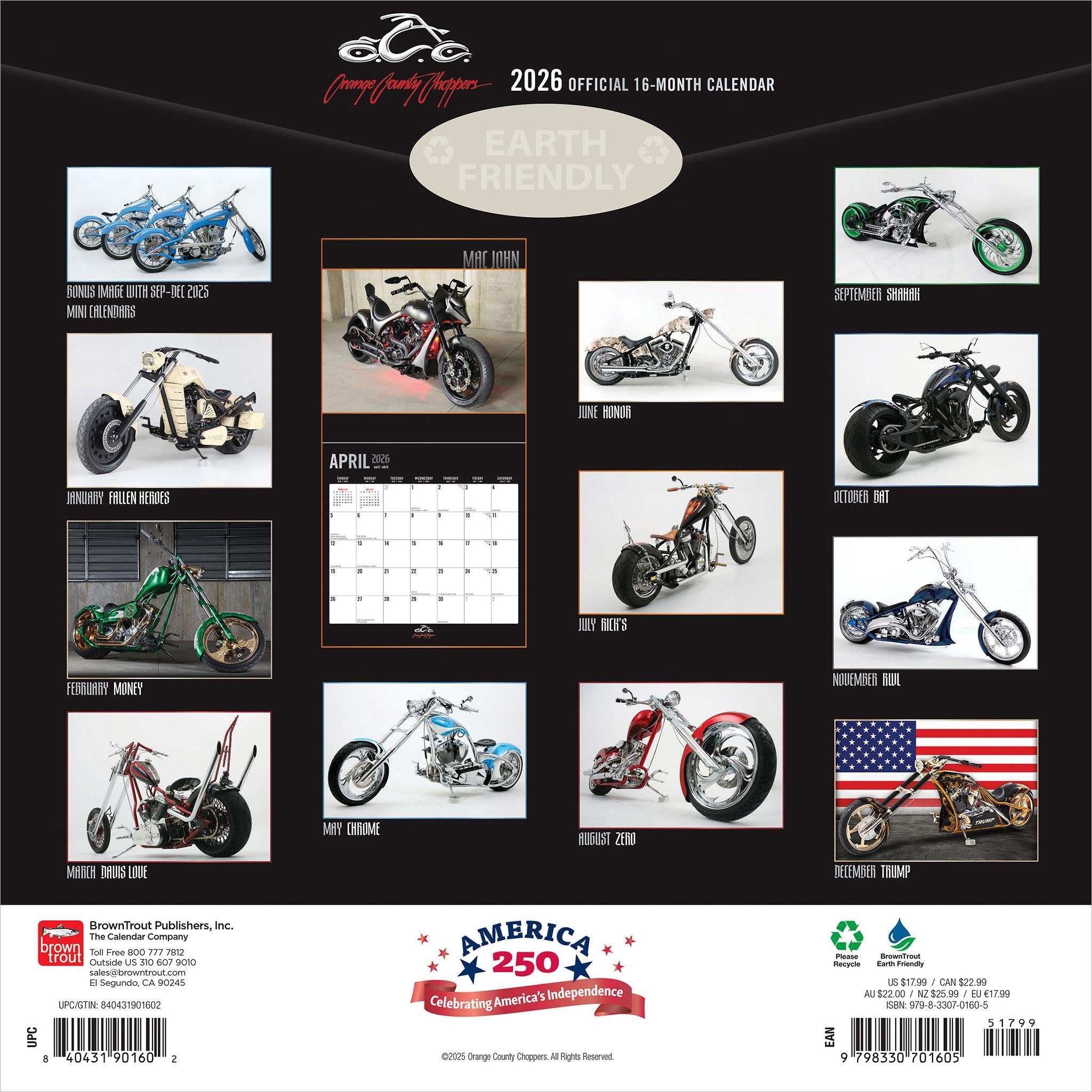 Orange County Choppers 2026 Wall Calendar - Online Only