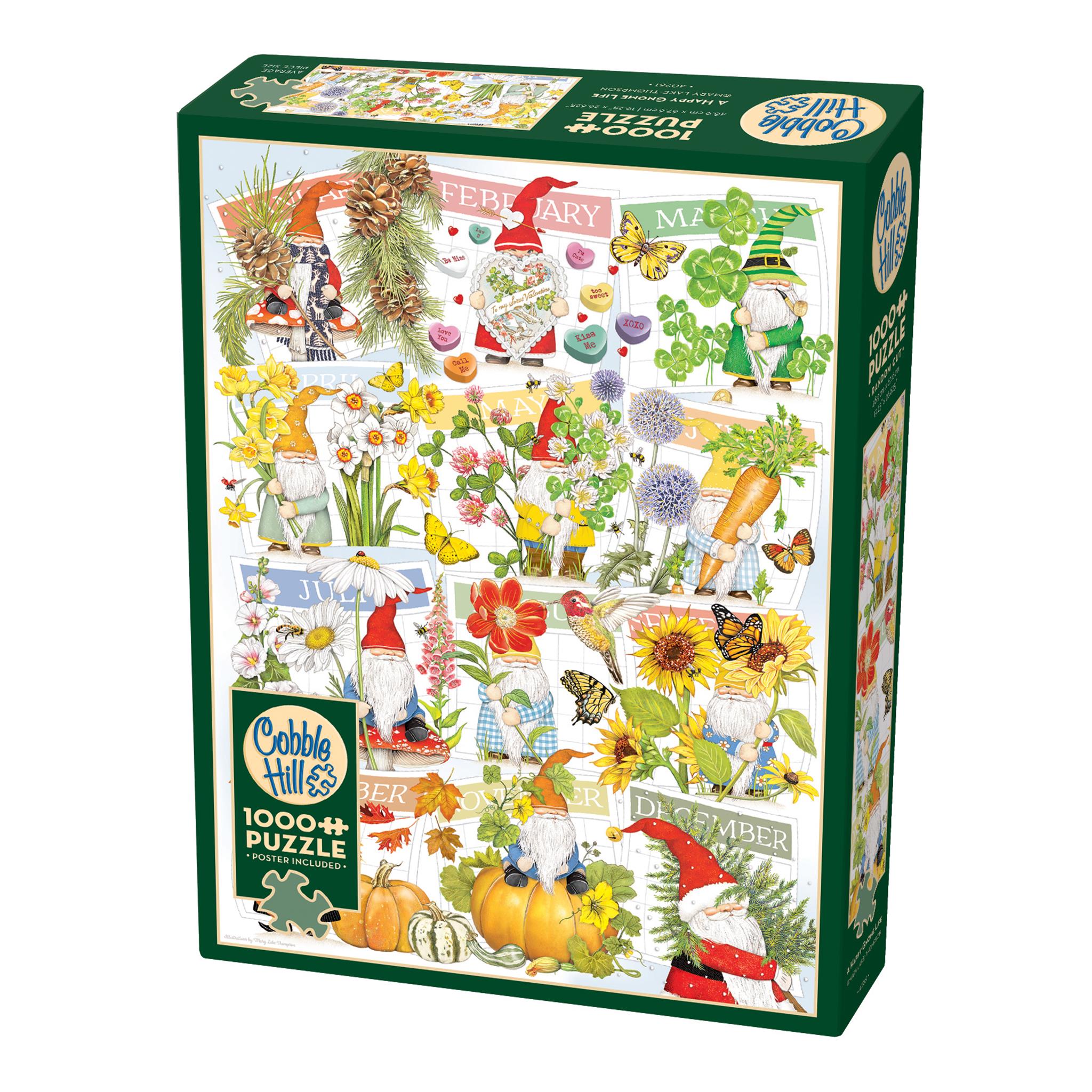 A Happy Gnome Life 1000 Piece Puzzle - Calendar Club Canada
