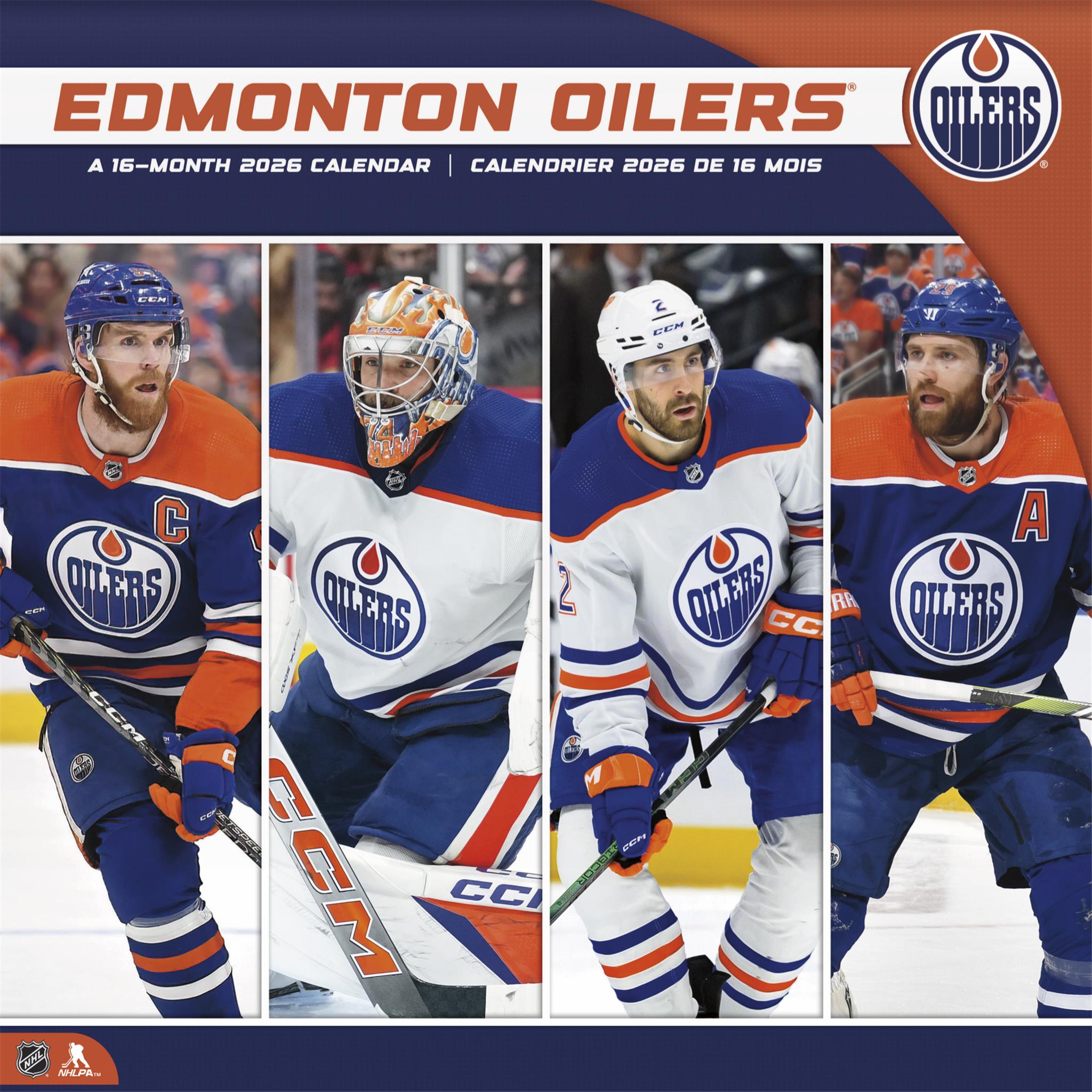 NHL Edmonton Oilers Bilingual 2026 Wall Calendar