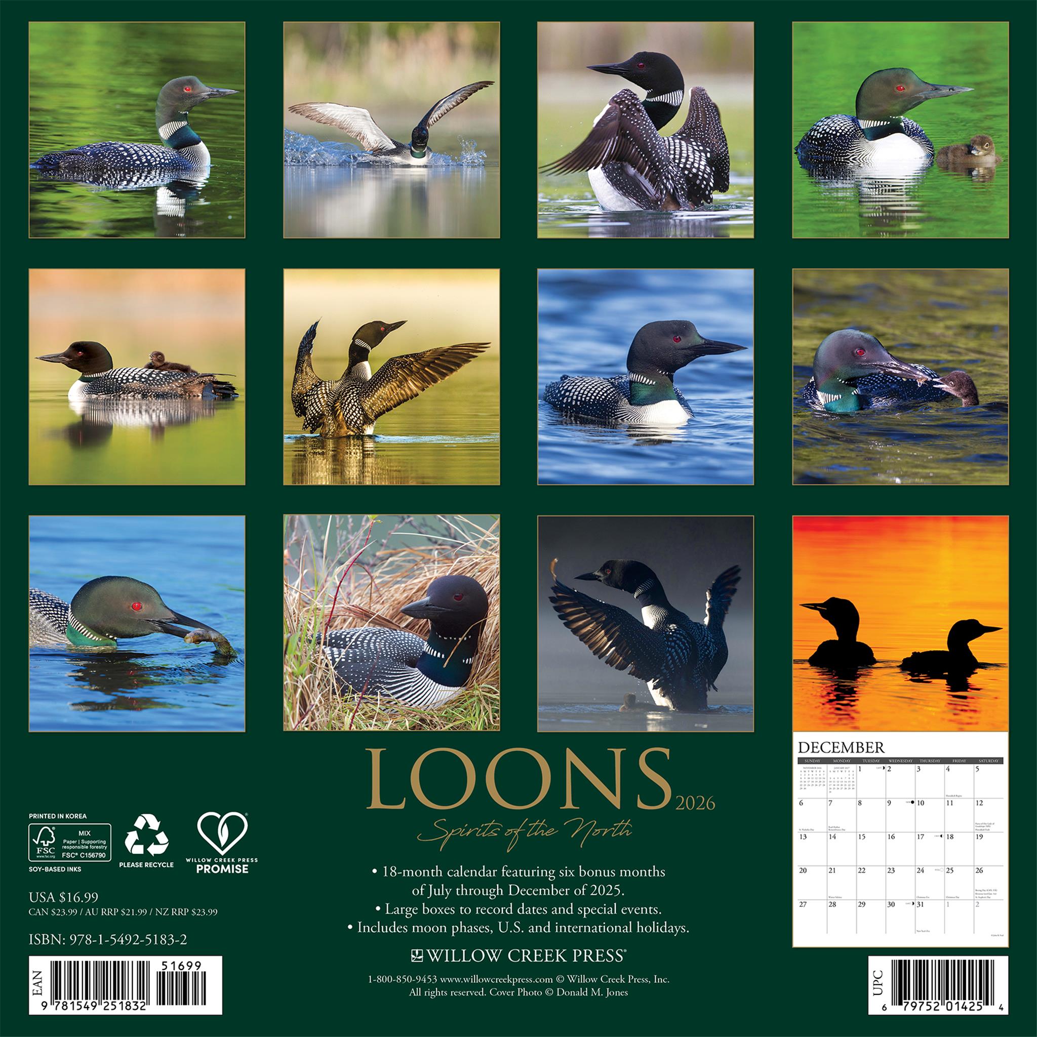 Loons 2026 Wall Calendar - Online Only
