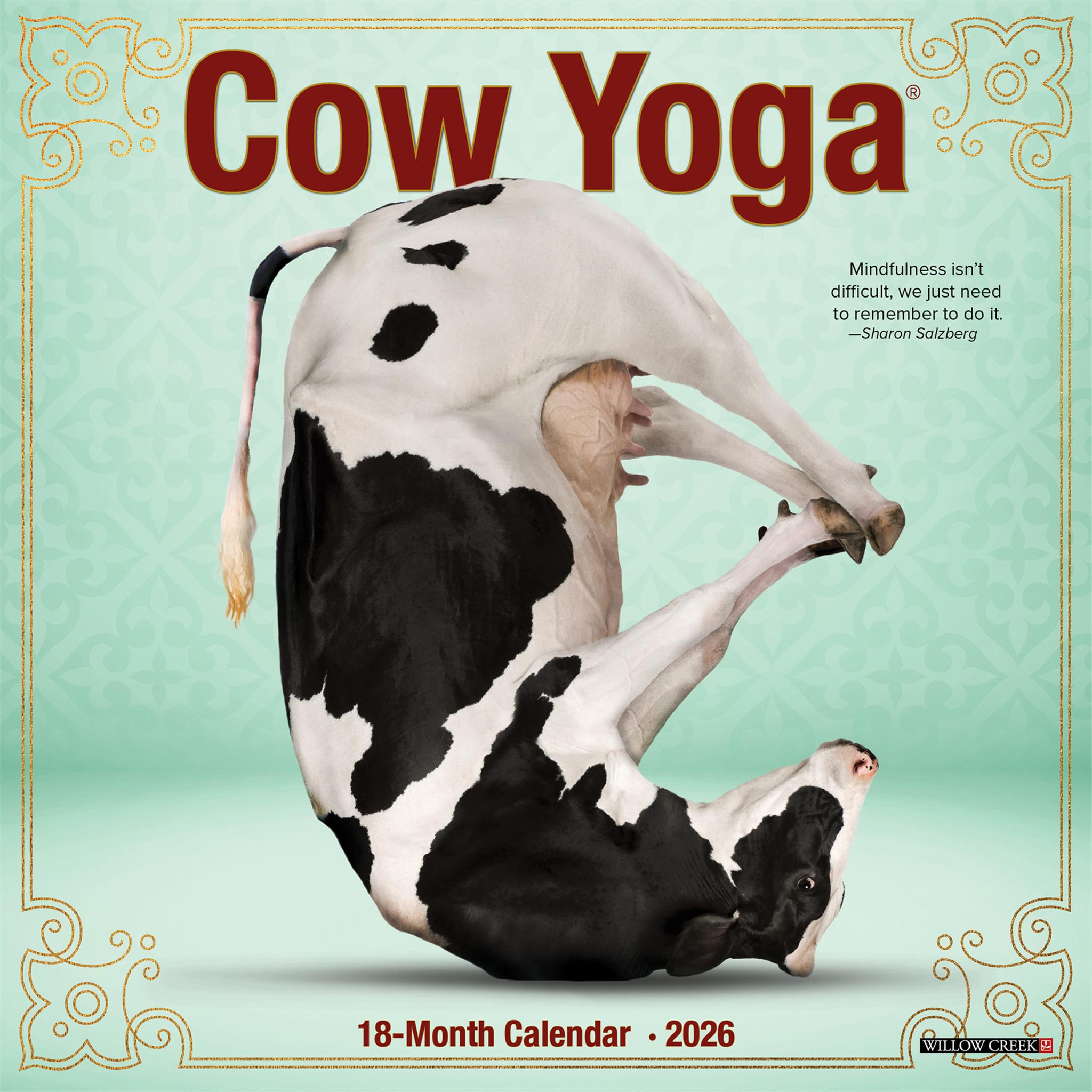 Cow Yoga 2026 Mini Calendar