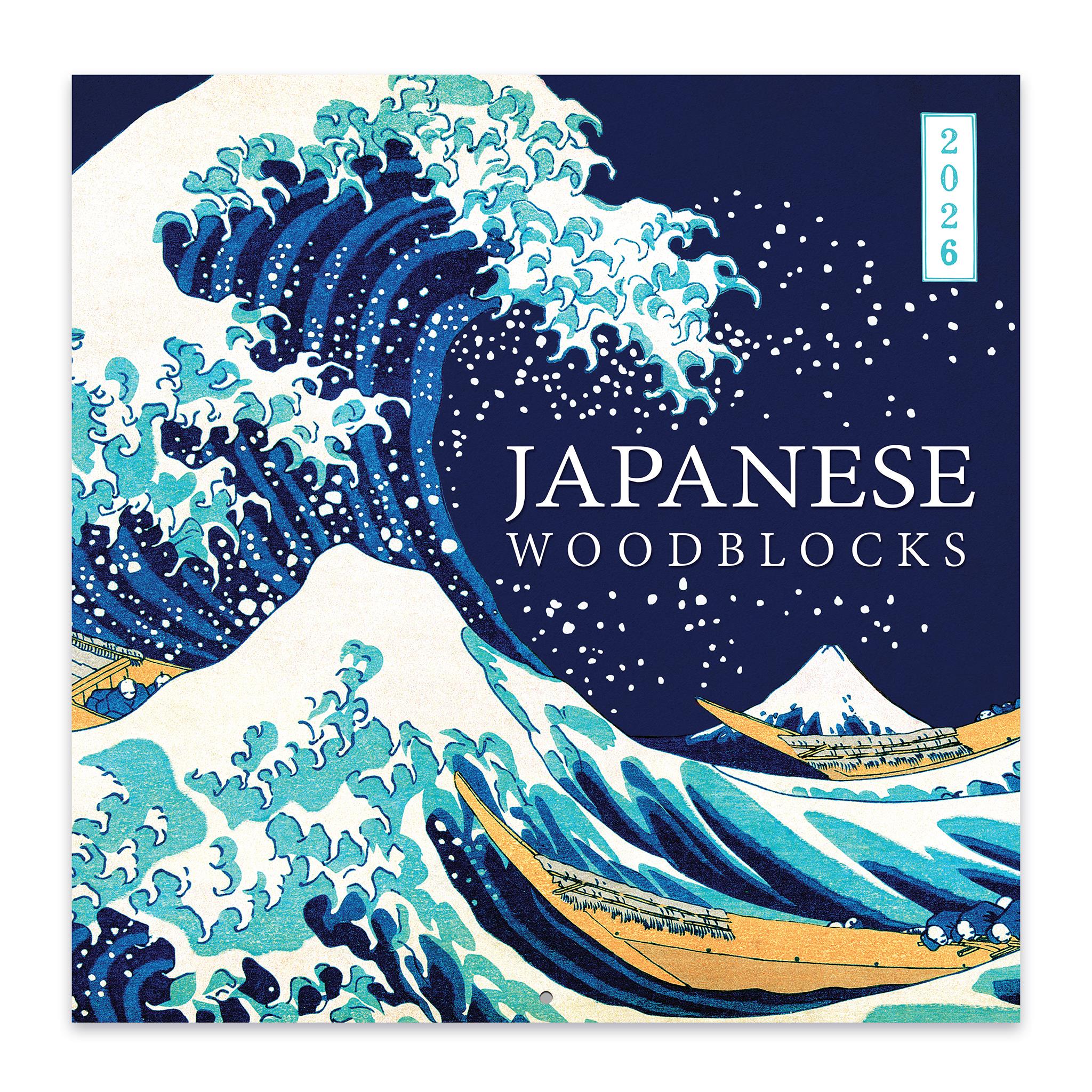 Japanese Woodblocks 2026 Wall Calendar - Online Only