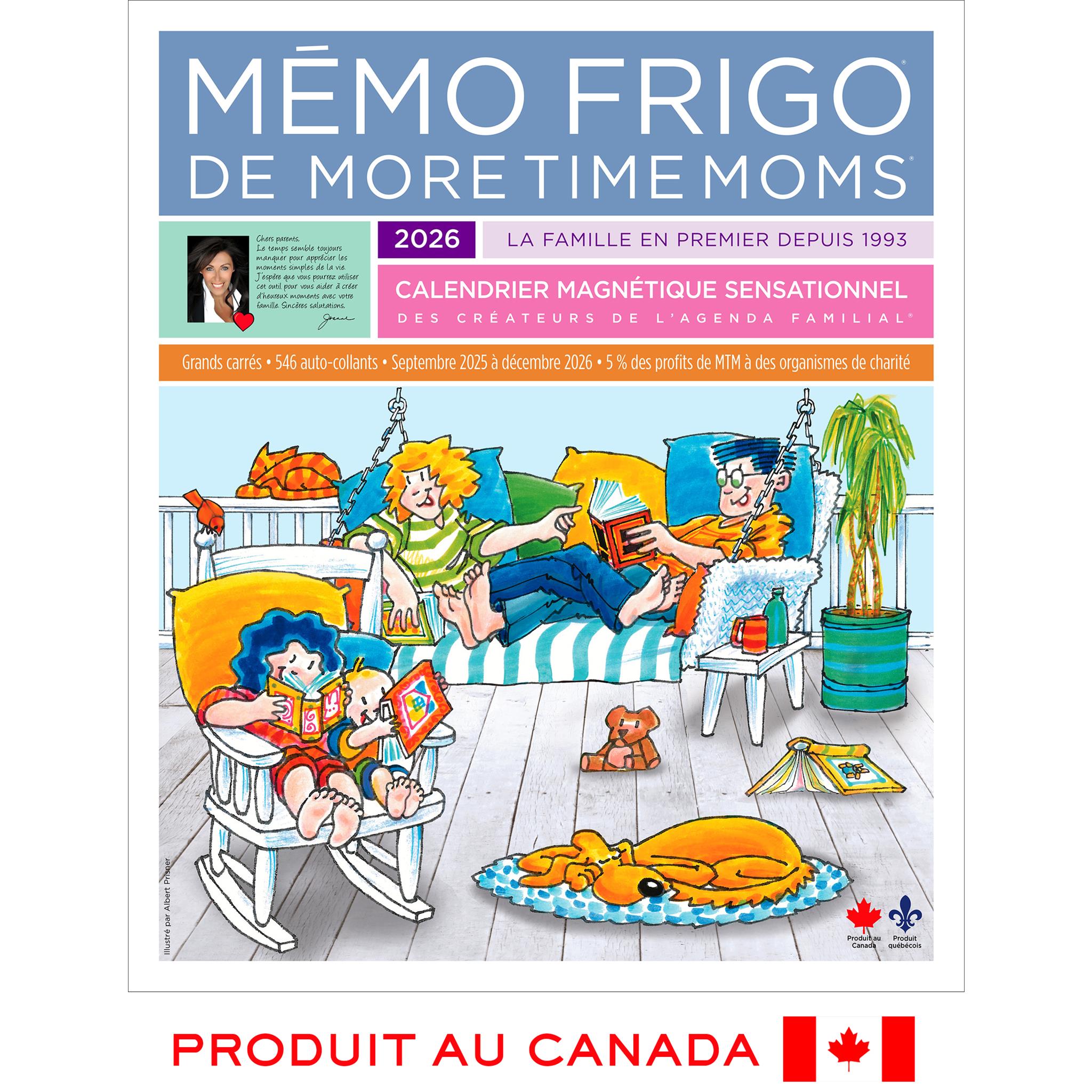 Memo Frigo 2025-2026 Wall Calendar (French)