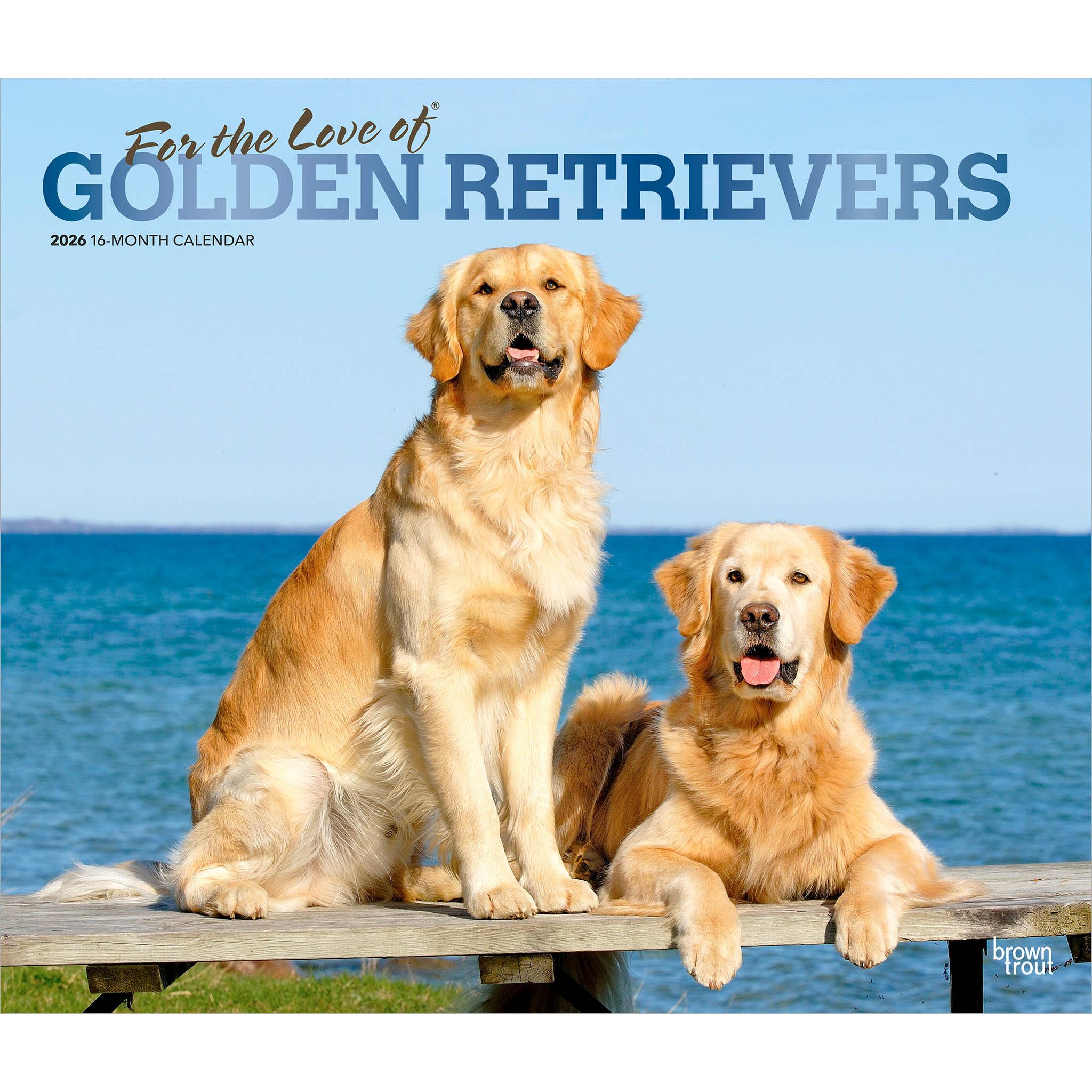 For The Love Of Golden Retrievers 2026 Wall Calendar - Calendar Club Canada