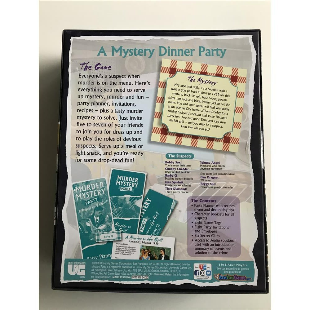 Murder On The Grill Murder Mystery - FINAL SALE - Calendar Club Canada