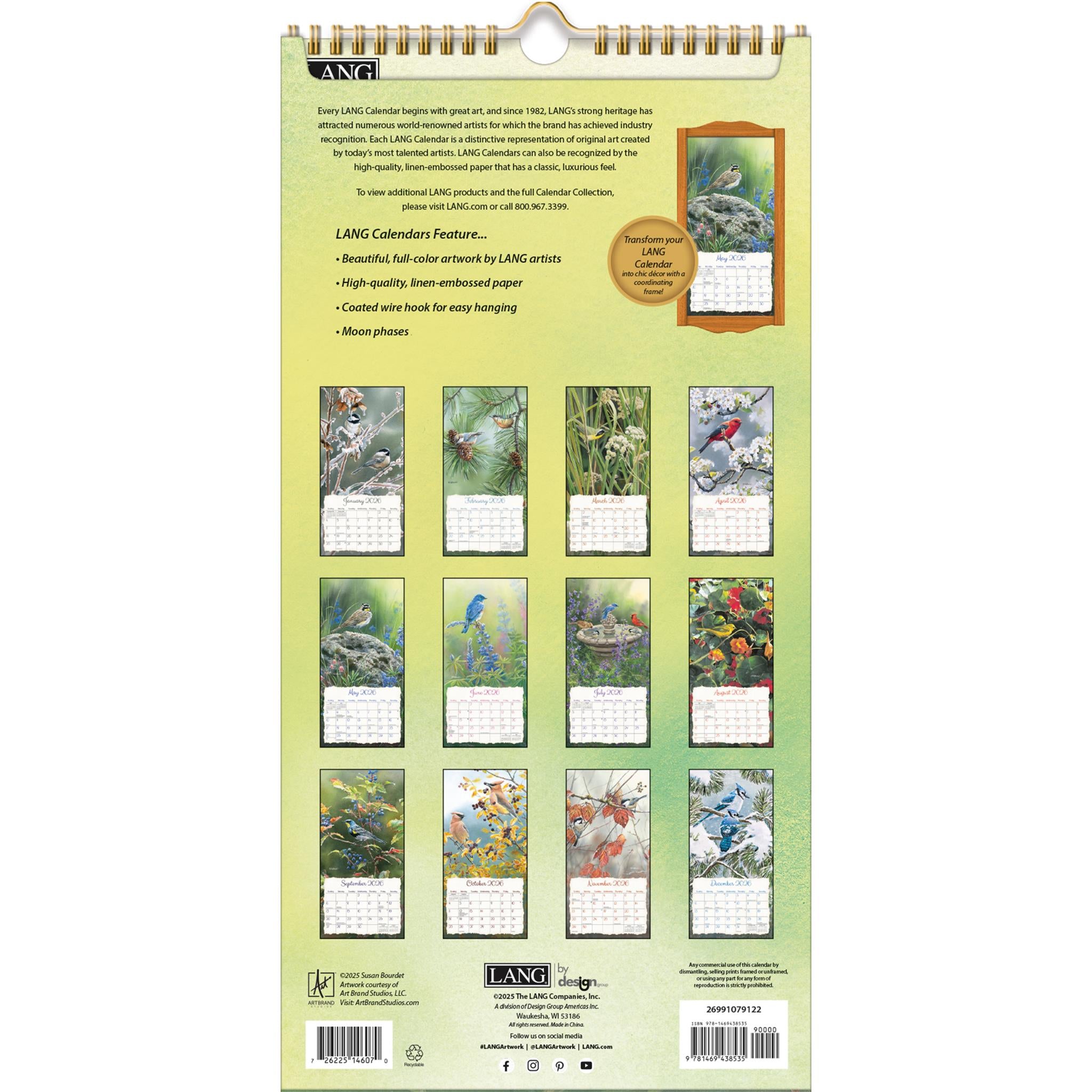 Songbirds 2026 Slim Calendar