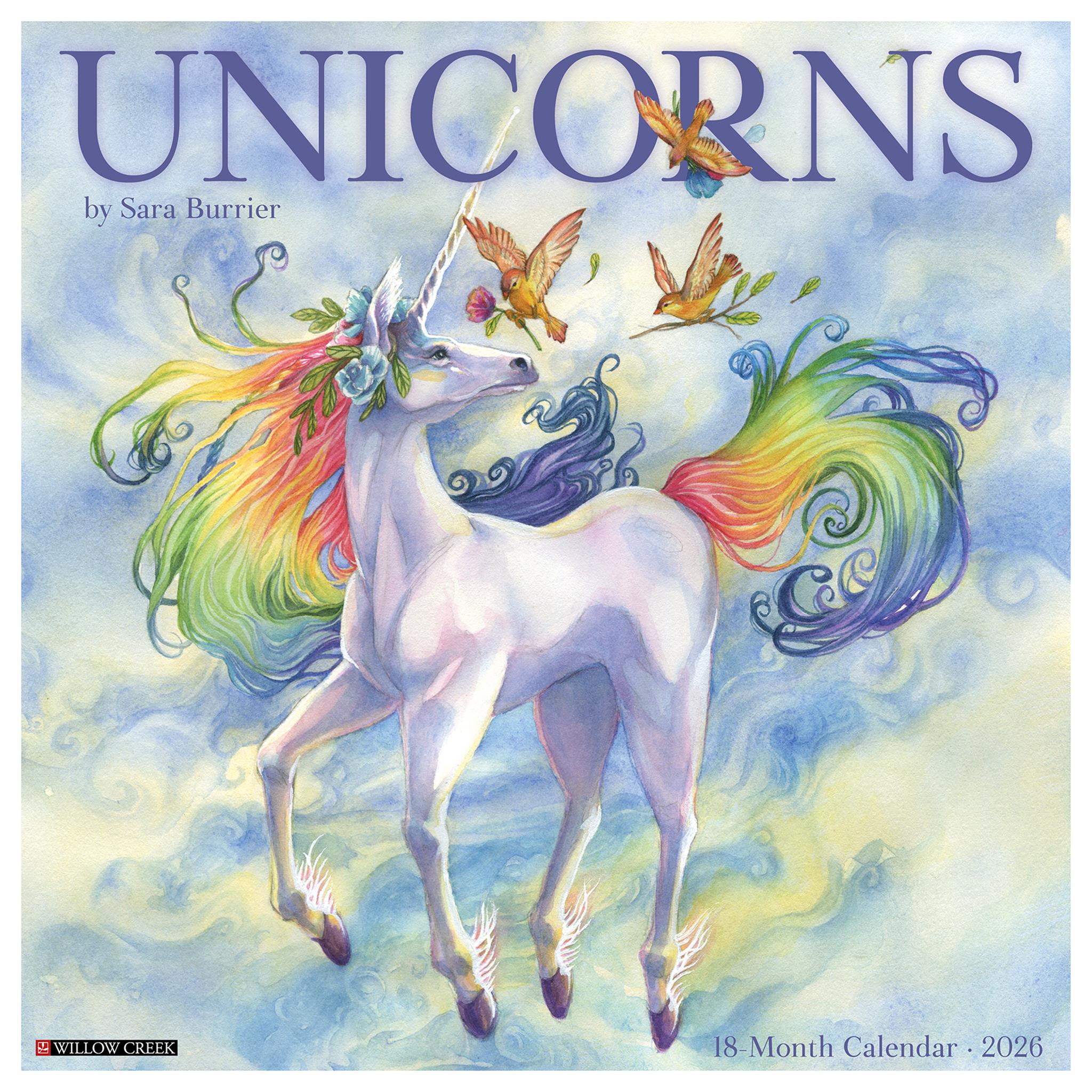 Unicorns By Sara Burrier 2026 Wall Calendar - Online Only