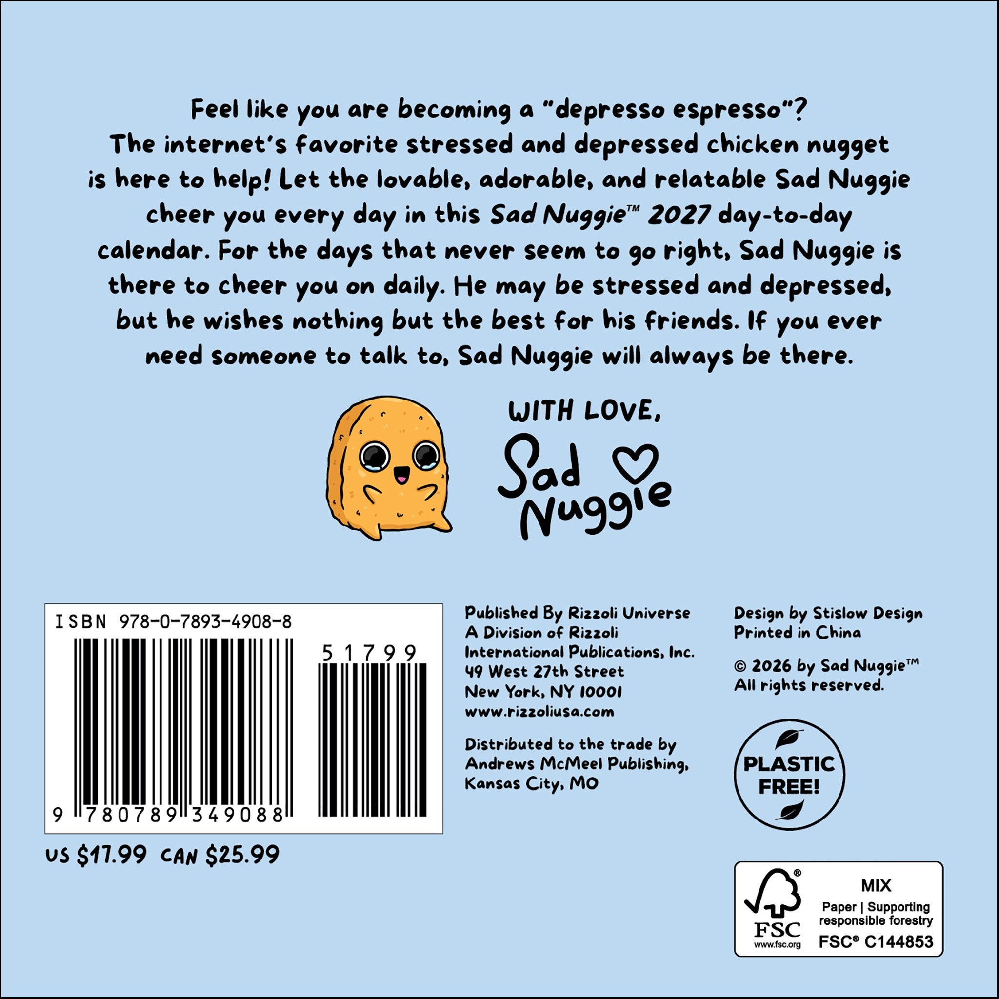 Sad Nuggie 2027 Box Calendar