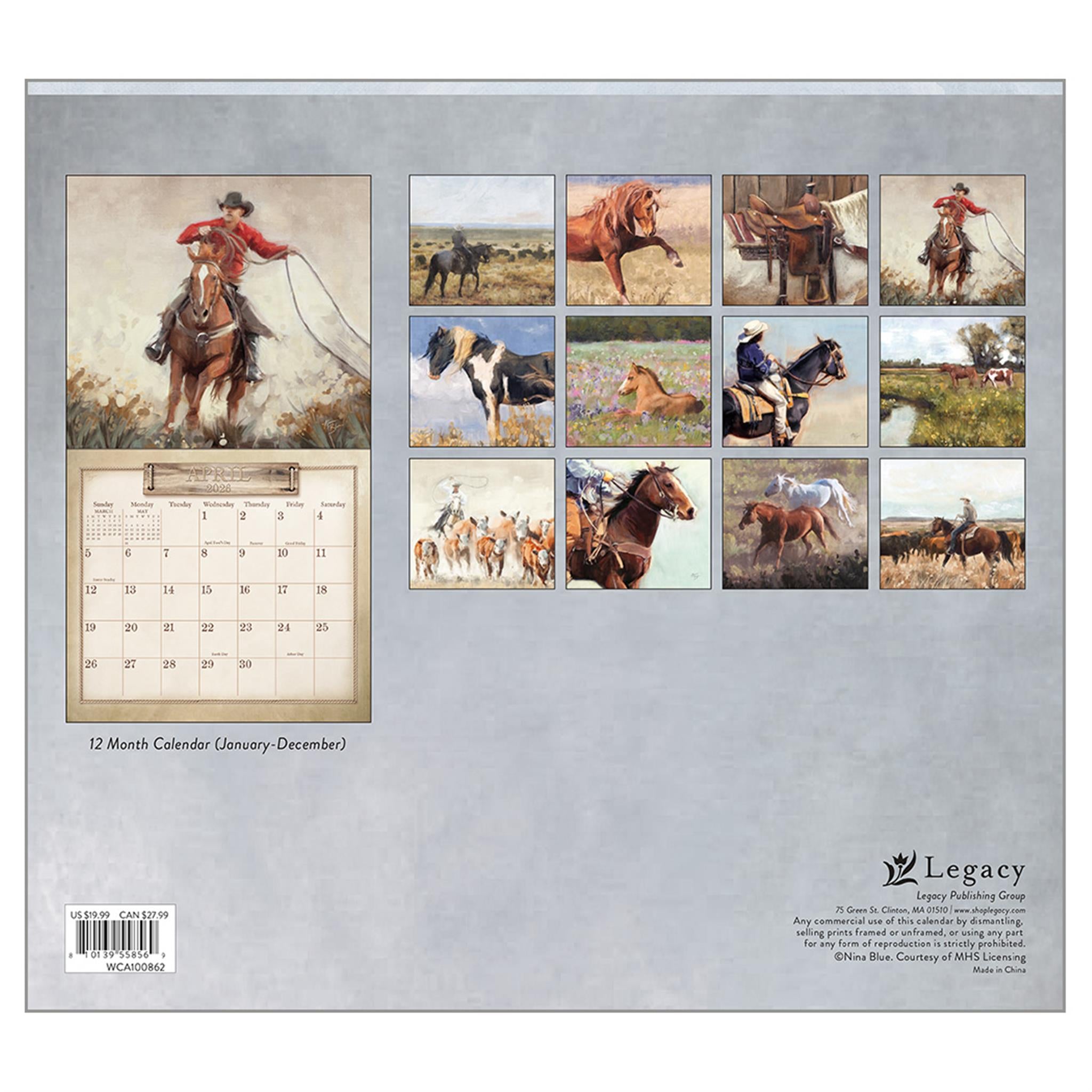 Home On The Range 2026 Deluxe Wall Calendar