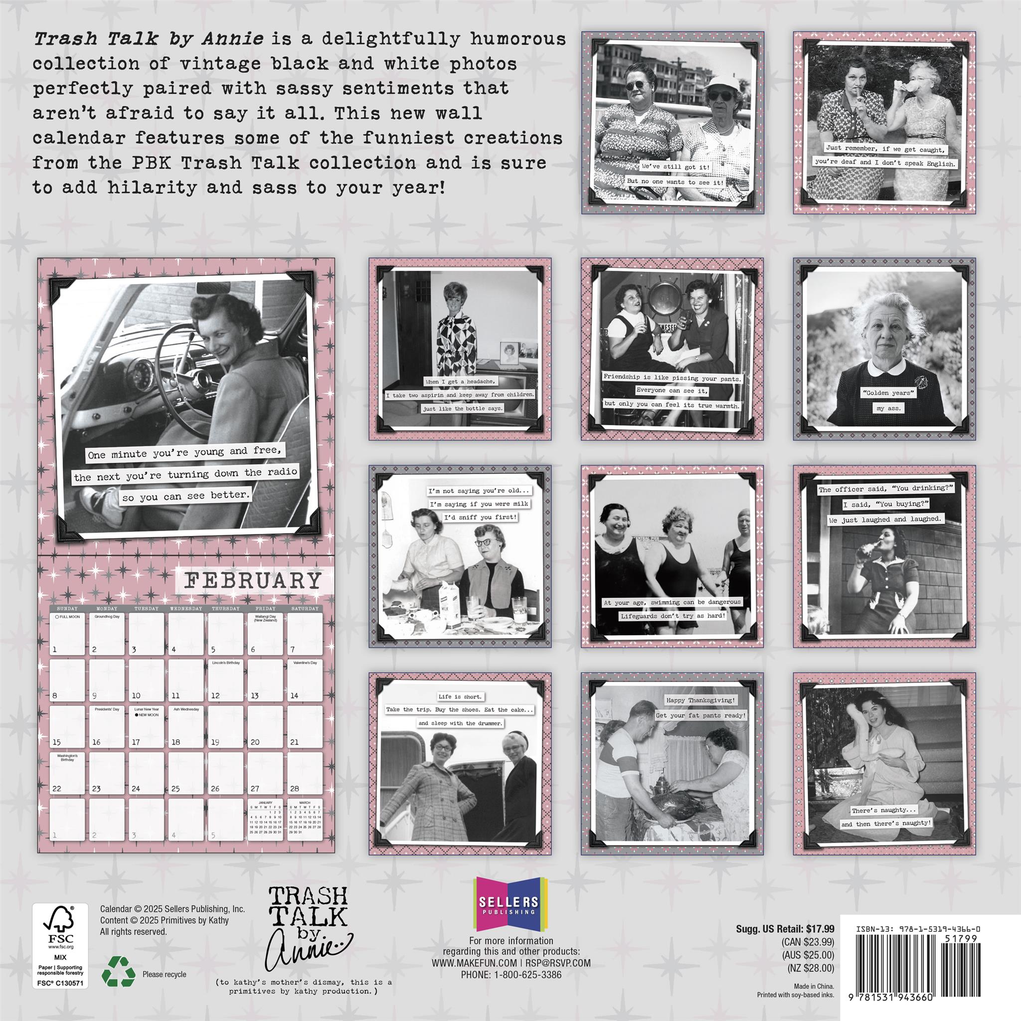 Trash Talk by Annie 2026 Wall Calendar - Online Only