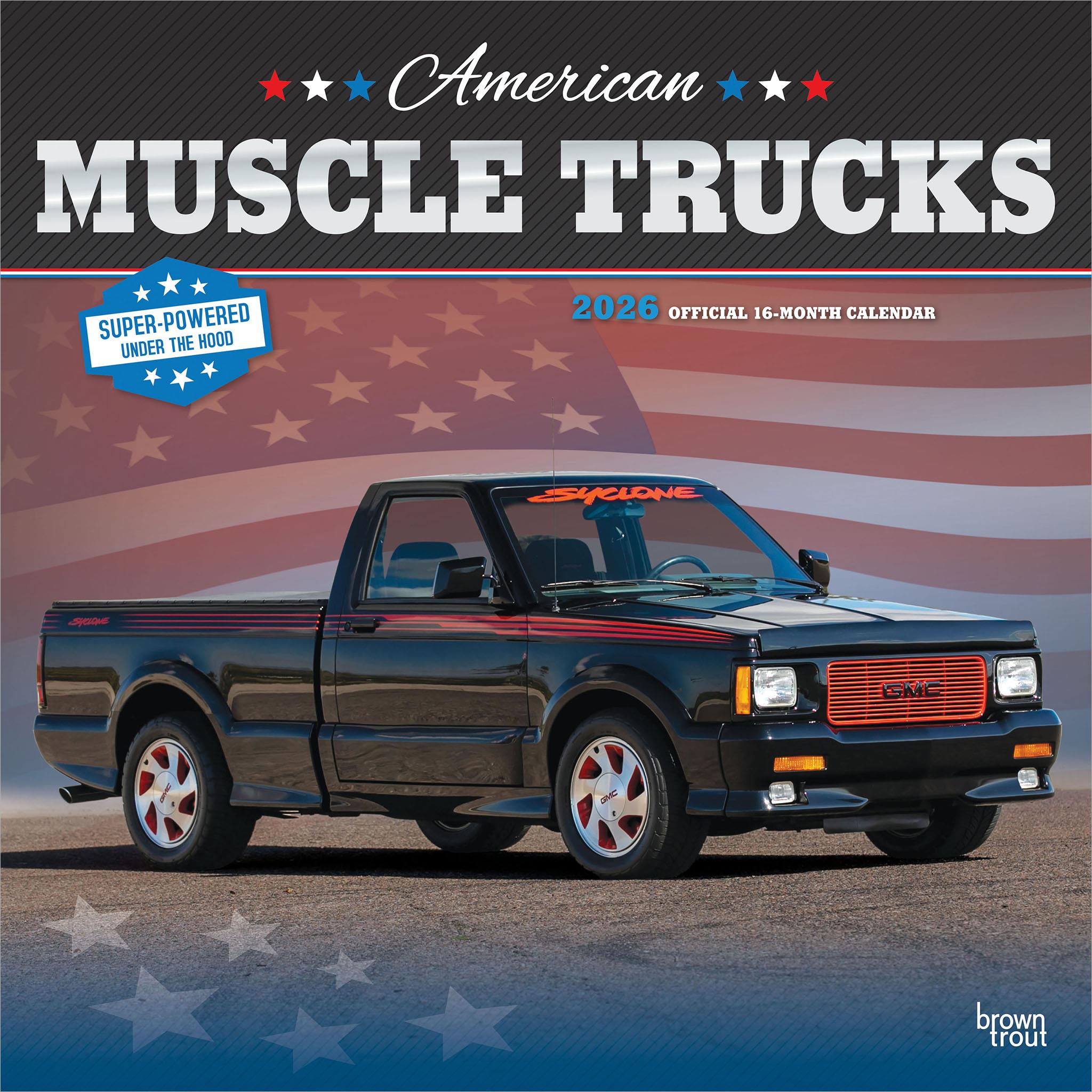 American Muscle Trucks 2026 Wall Calendar - Online Only