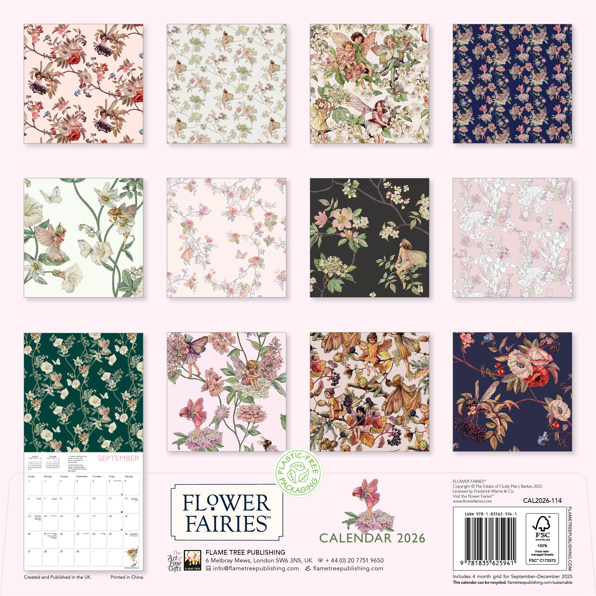 Flower Fairies 2026 Wall Calendar