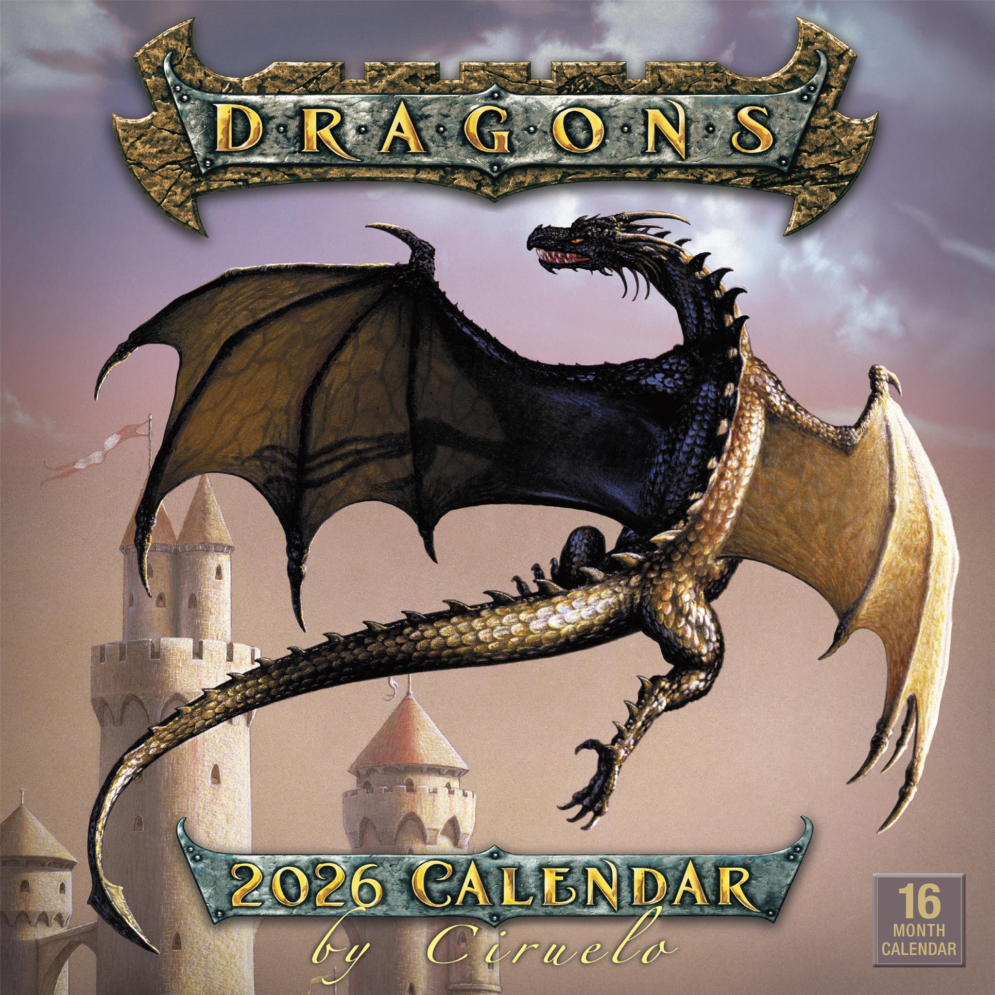 Dragons By Ciruelo 2026 Wall Calendar - Online Only