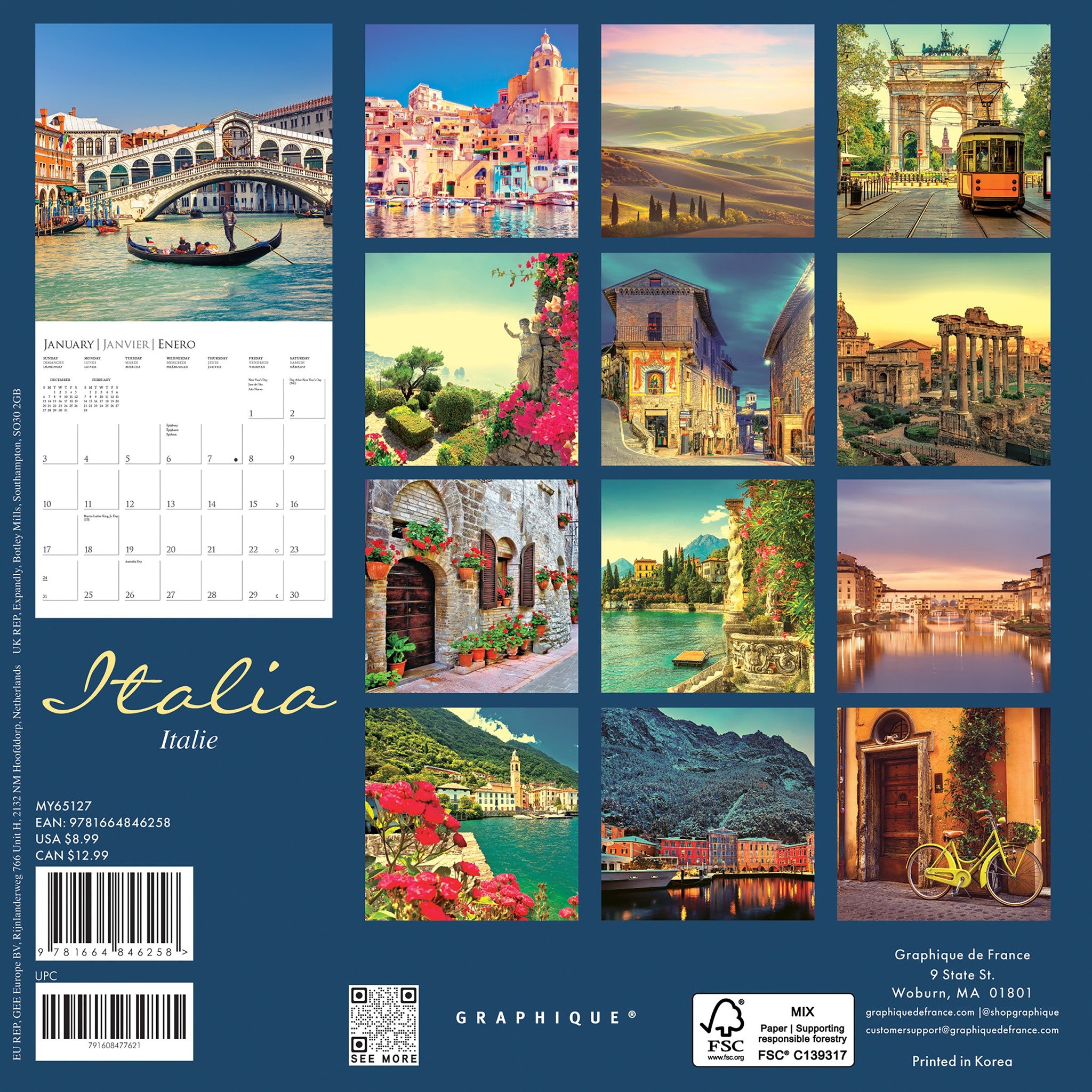 Italia 2027 Mini Calendar