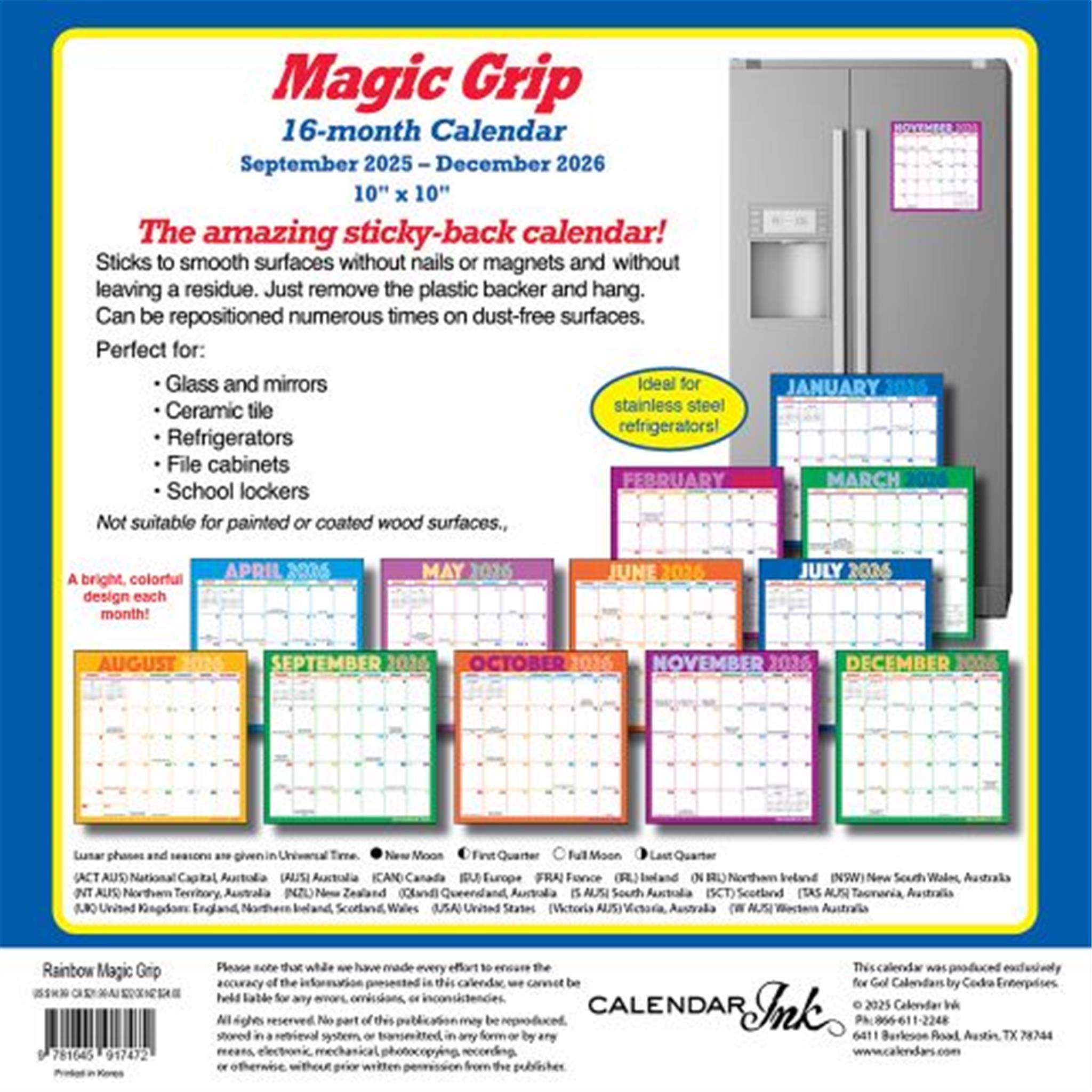 Rainbow Magic Grip 2025-2026 Exclusive Mini Calendar