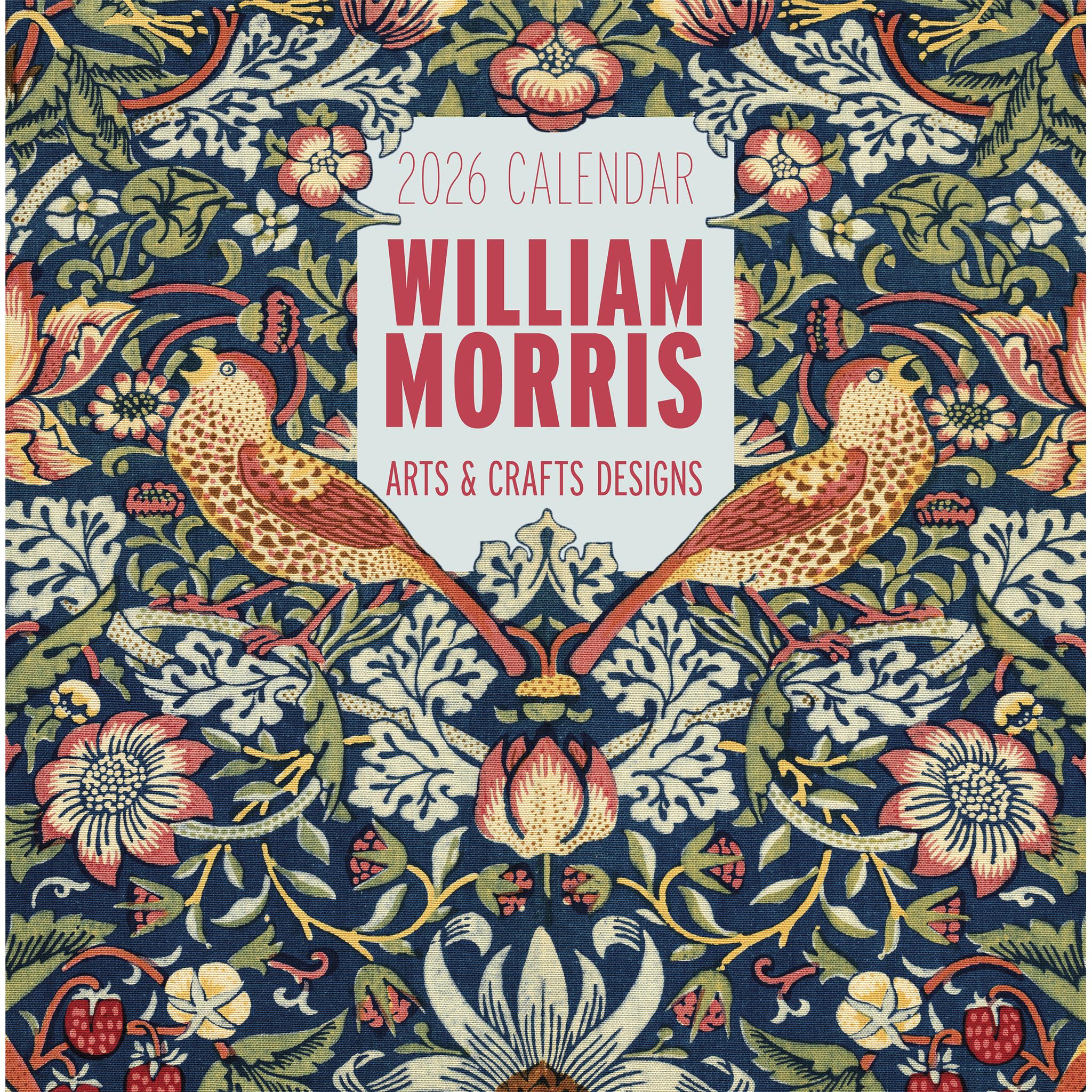 William Morris Arts Crafts Designs 2026 Wall Calendar