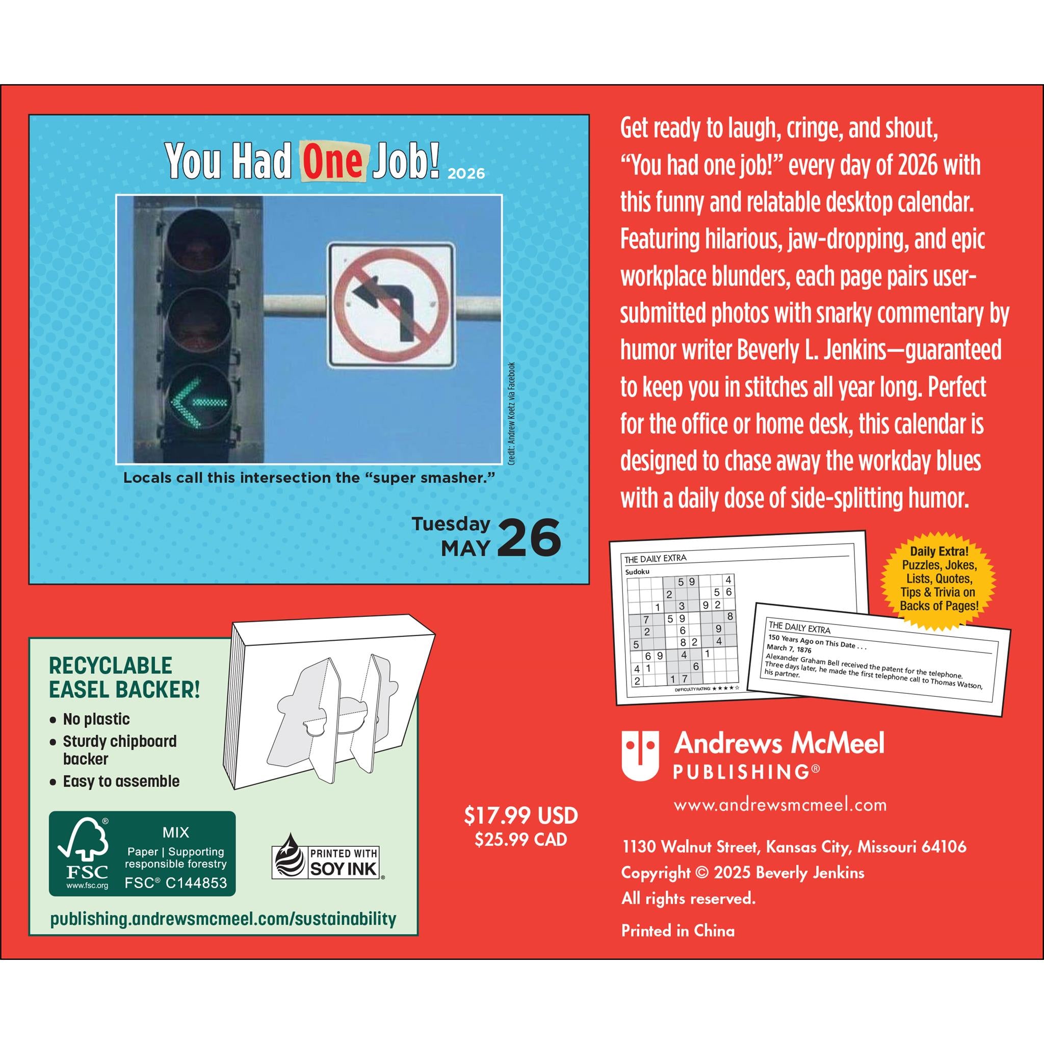 You Had One Job 2026 Box Calendar - Calendar Club Canada