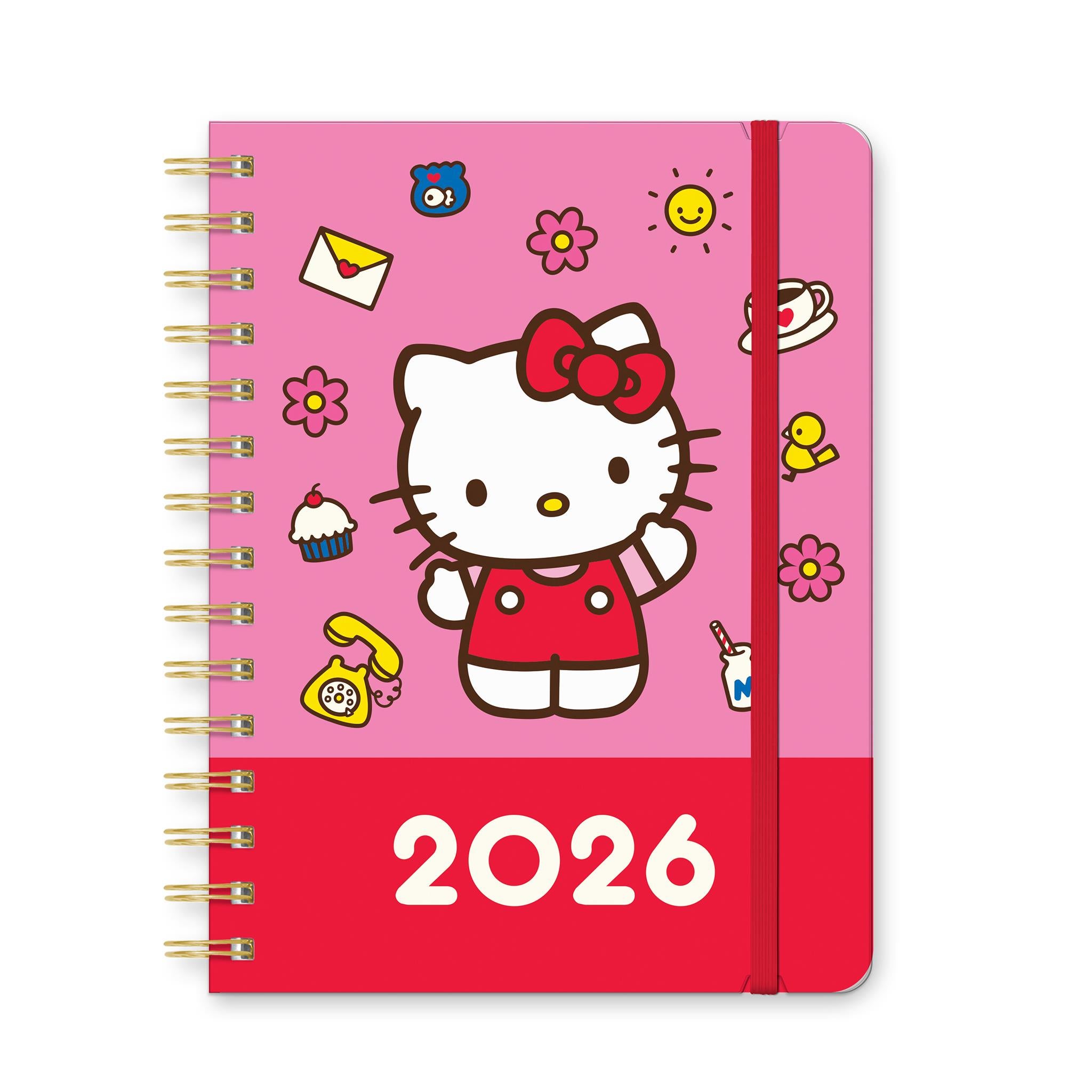Hello Kitty Playful Pink Deluxe 2025-2026 Planner Calendar