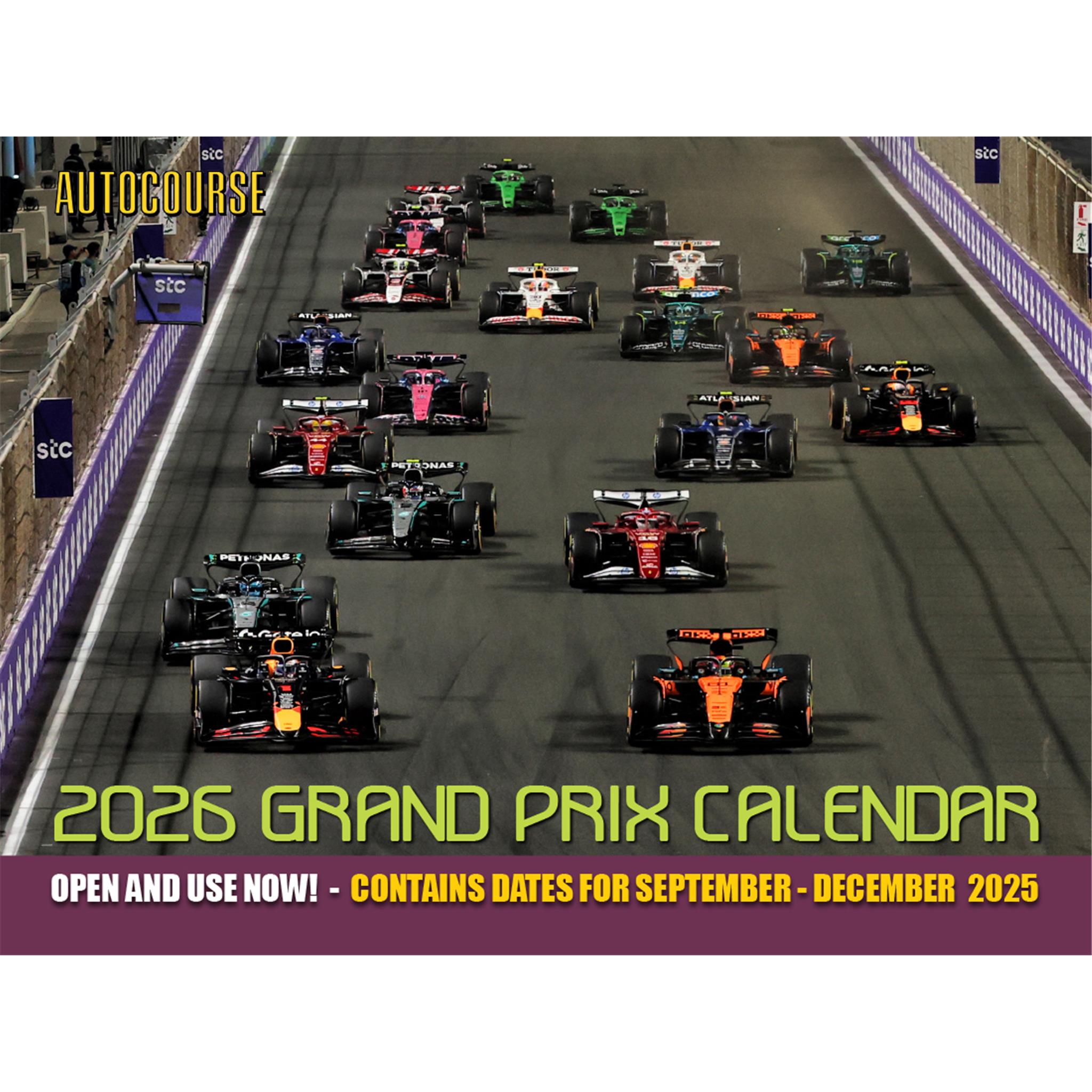 Autocourse Grand Prix 2026 Wall Calendar