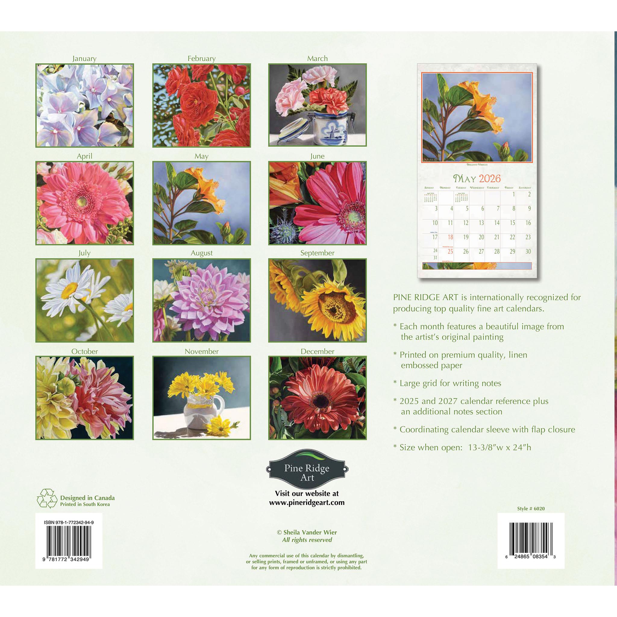 Beauty In Bloom 2026 Wall Calendar - Online Only