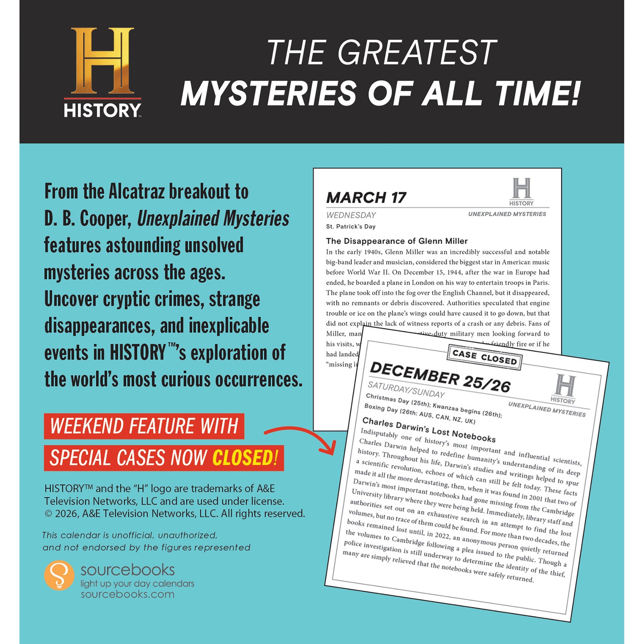 Unexplained Mysteries 2027 Box Calendar