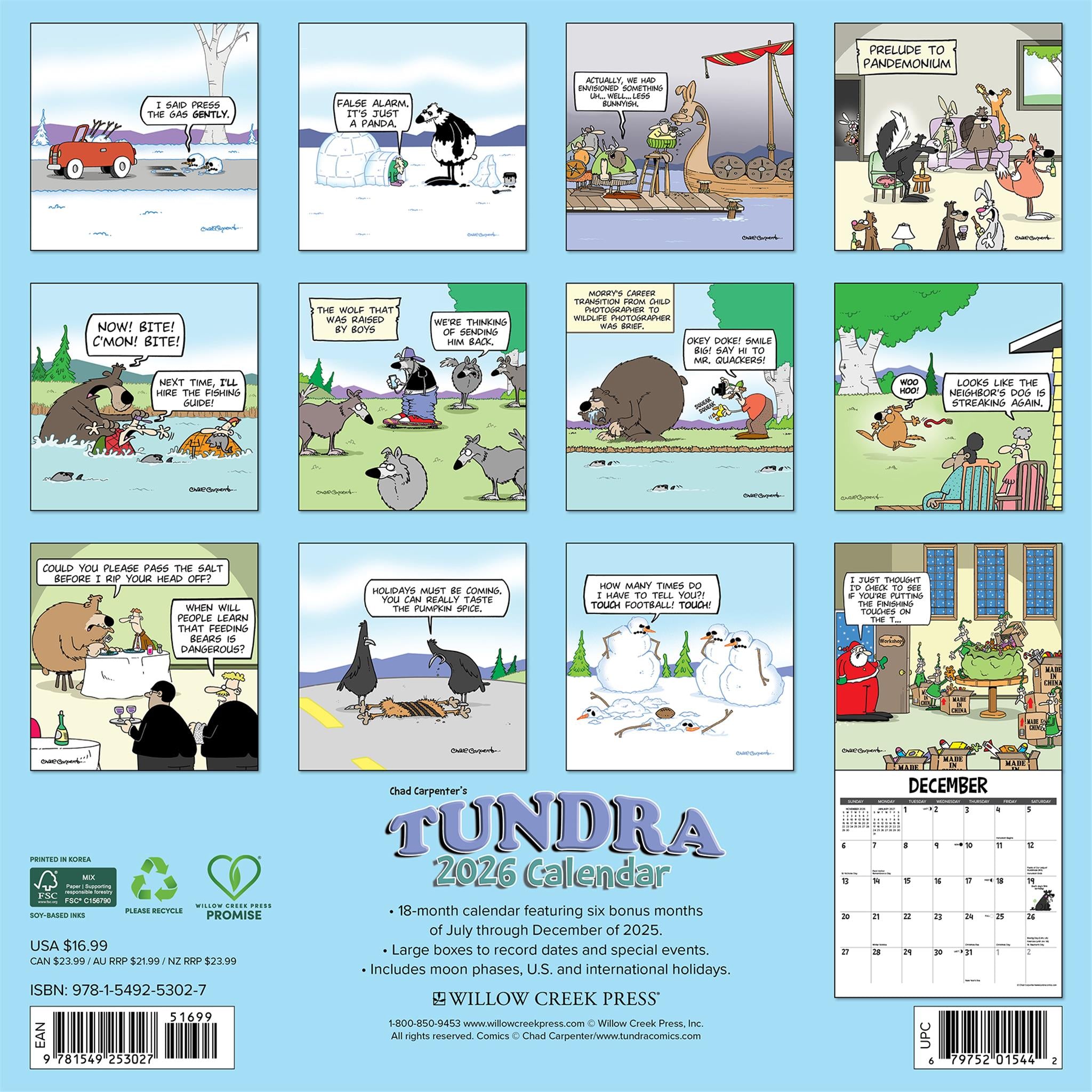 Tundra 2026 Wall Calendar - Online Only