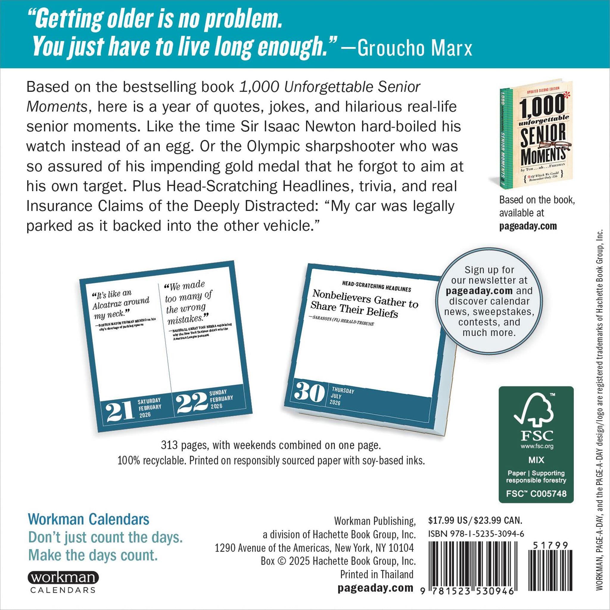 Senior Moments 365 2026 Box Calendar