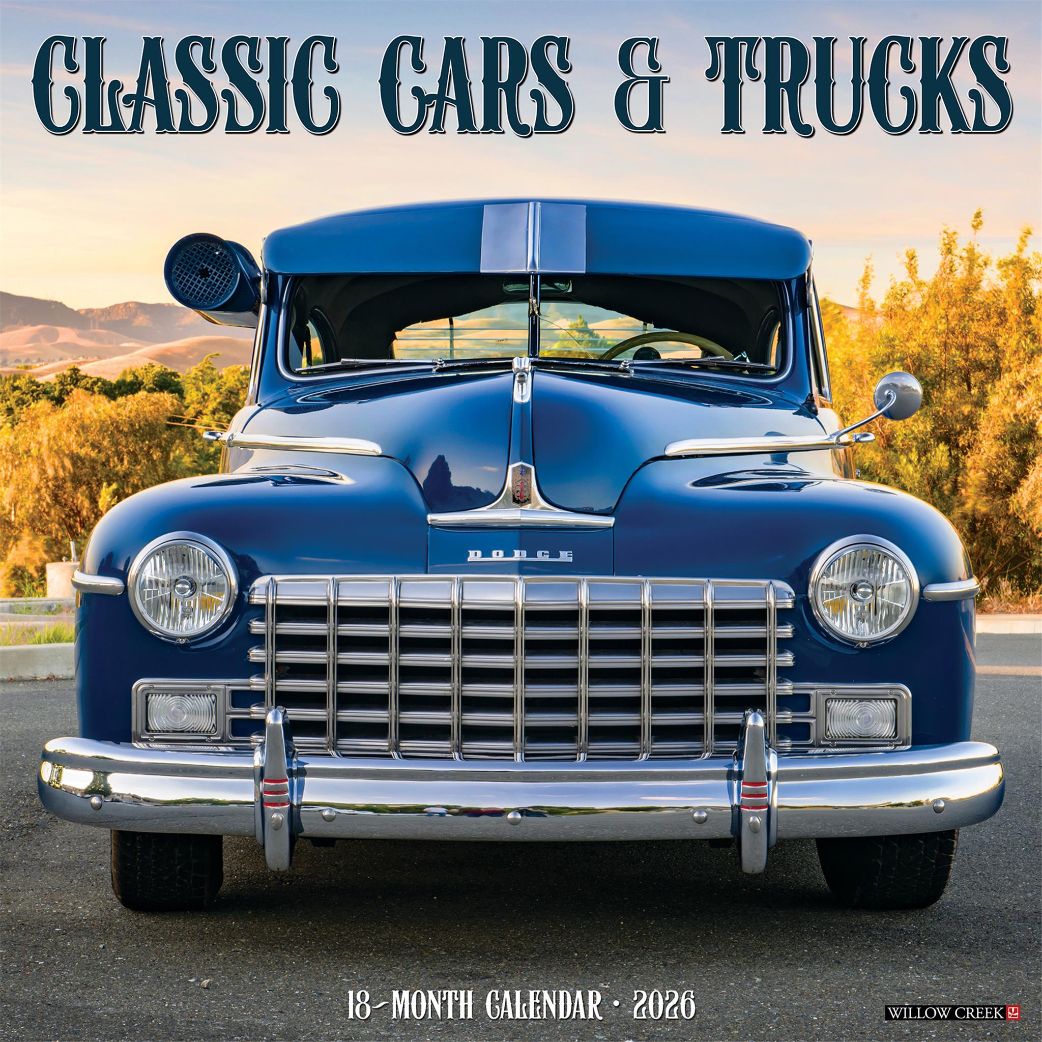 Classic Cars And Trucks 2026 Wall Calendar