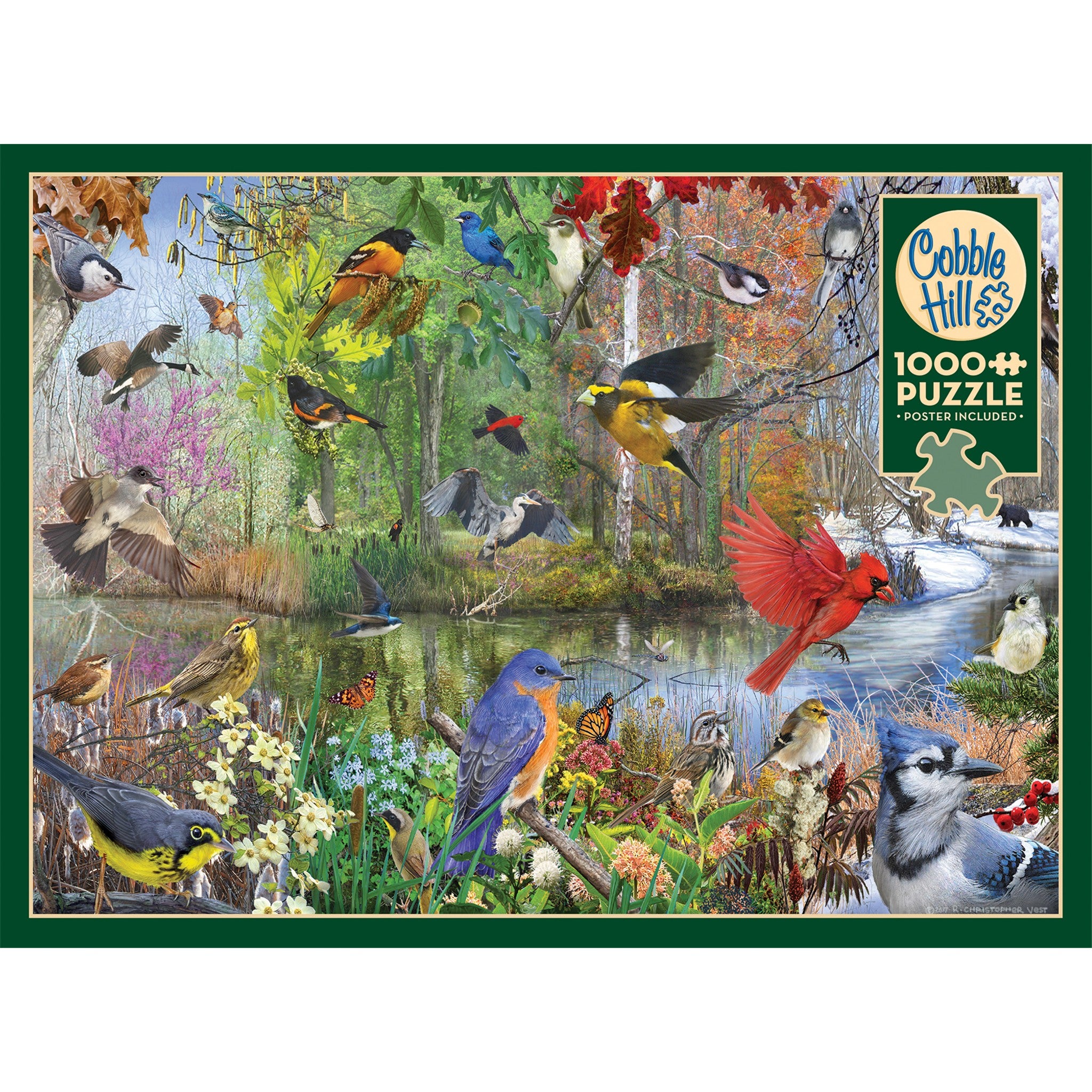 Birds of the Season 1000 Piece Puzzle