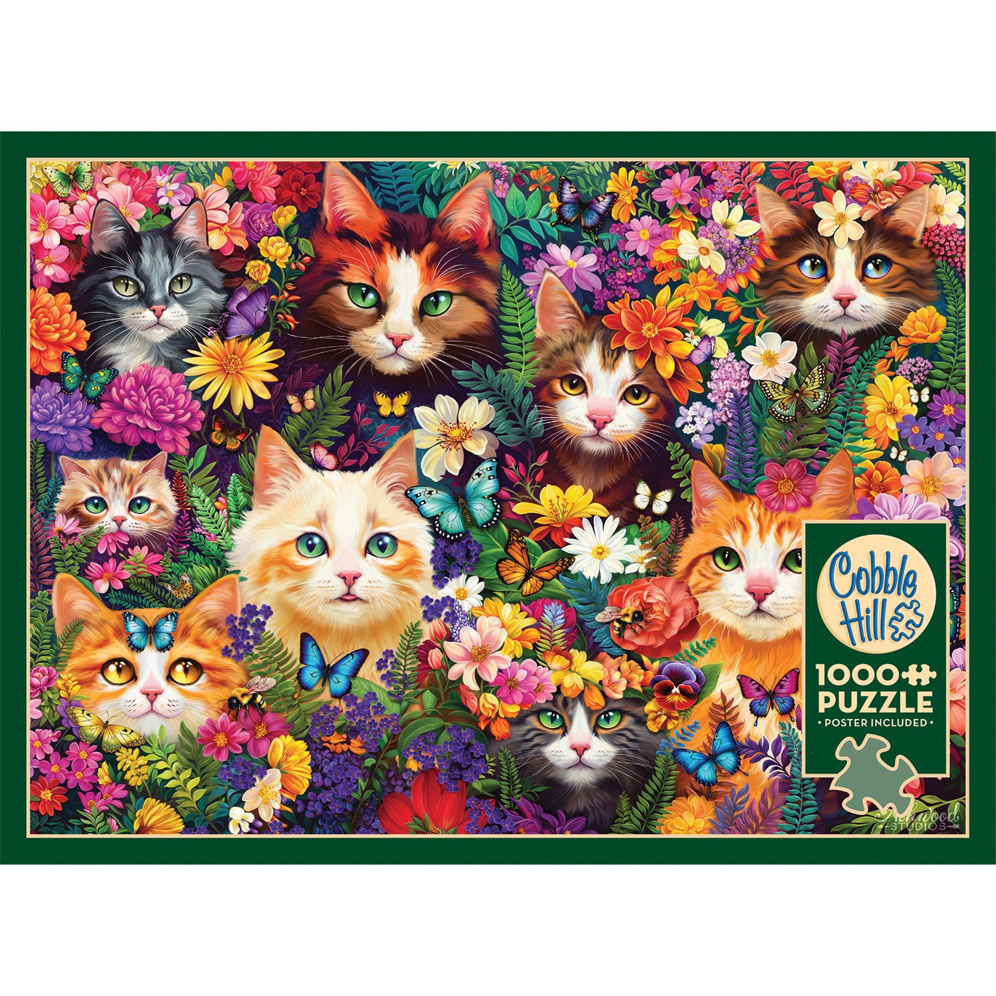 Blooming Whiskers 1000 Piece Puzzle