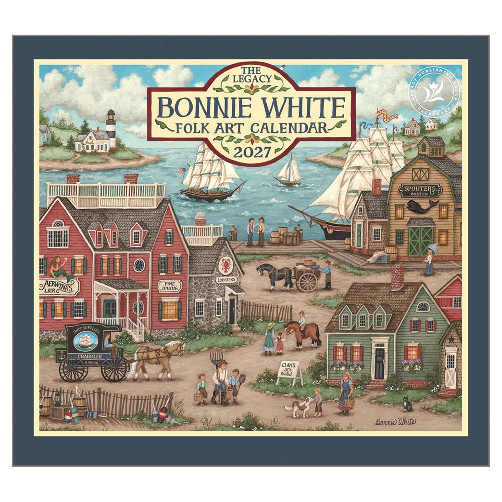 Bonnie White Folk Art 2027 Wall Calendar
