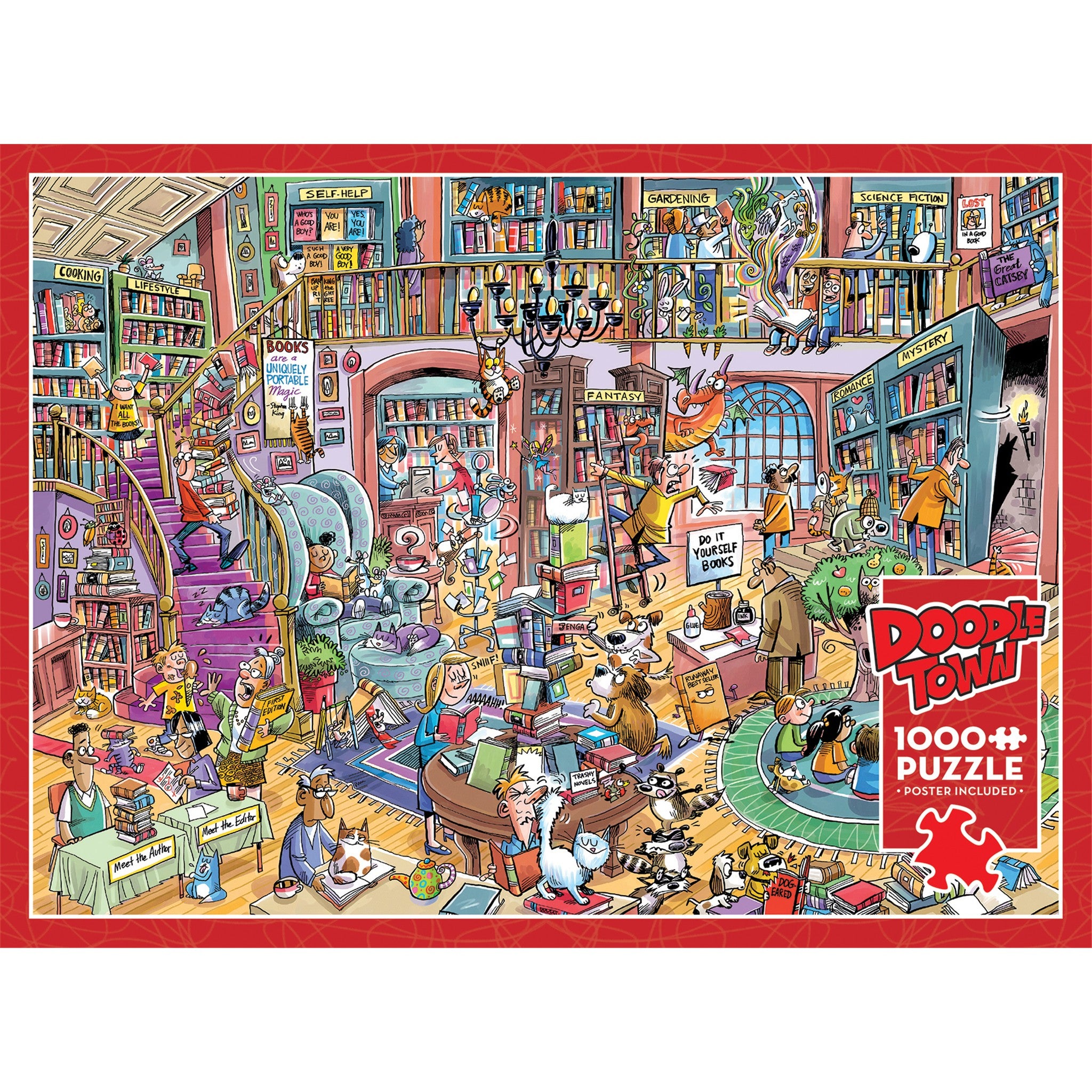 Bookshop Bedlam 1000 Piece Puzzle