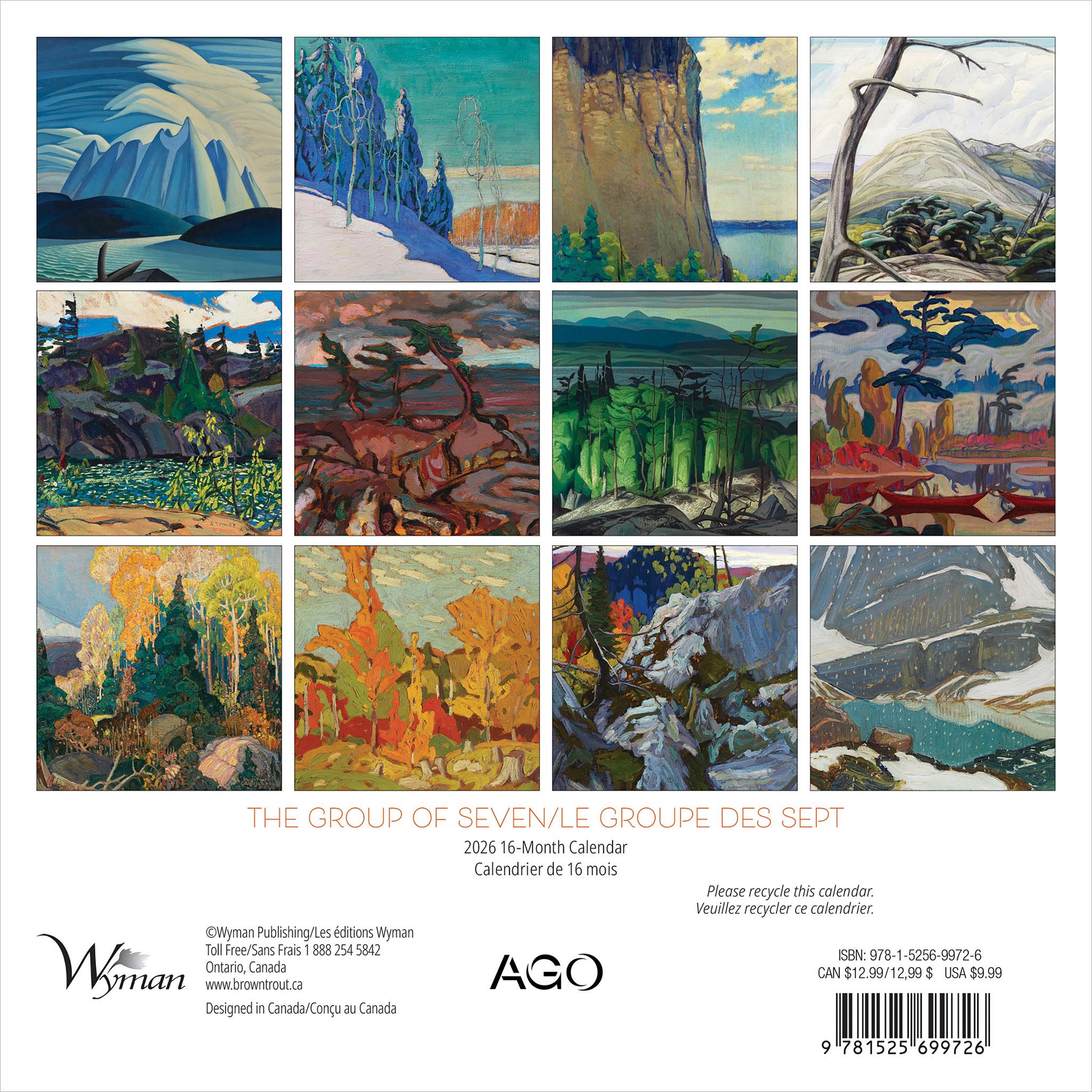 Group Of Seven AGO Bilingual 2026 Mini Calendar - Online Only